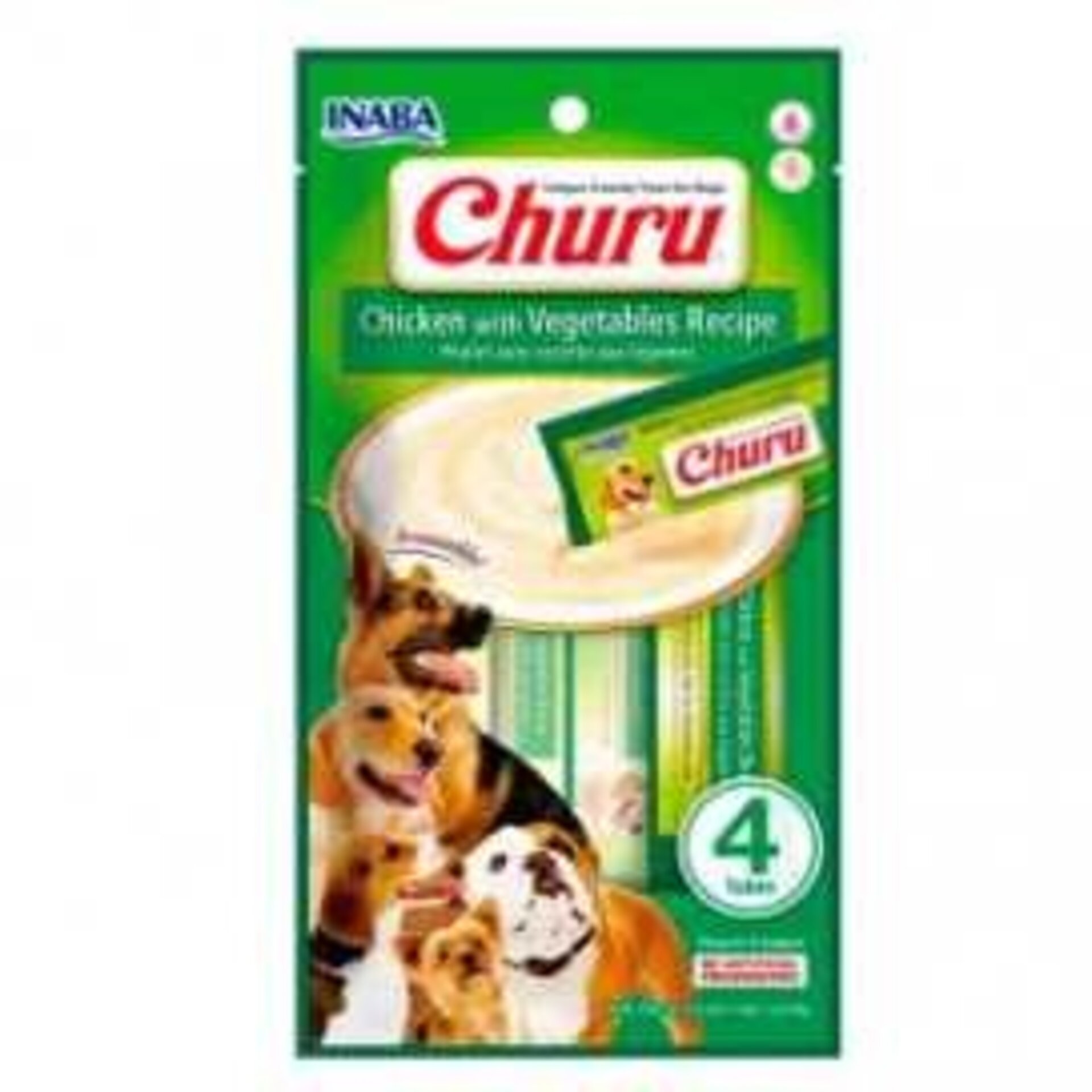Puré de Pollo con Verduras para Perros Churu (4x14g) - 1