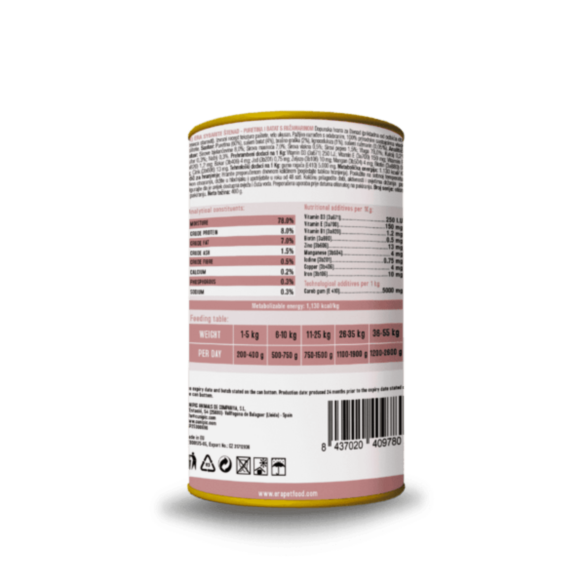 Alimento Húmedo ERA Sybarite de Pavo con Batata para Cachorros - 2