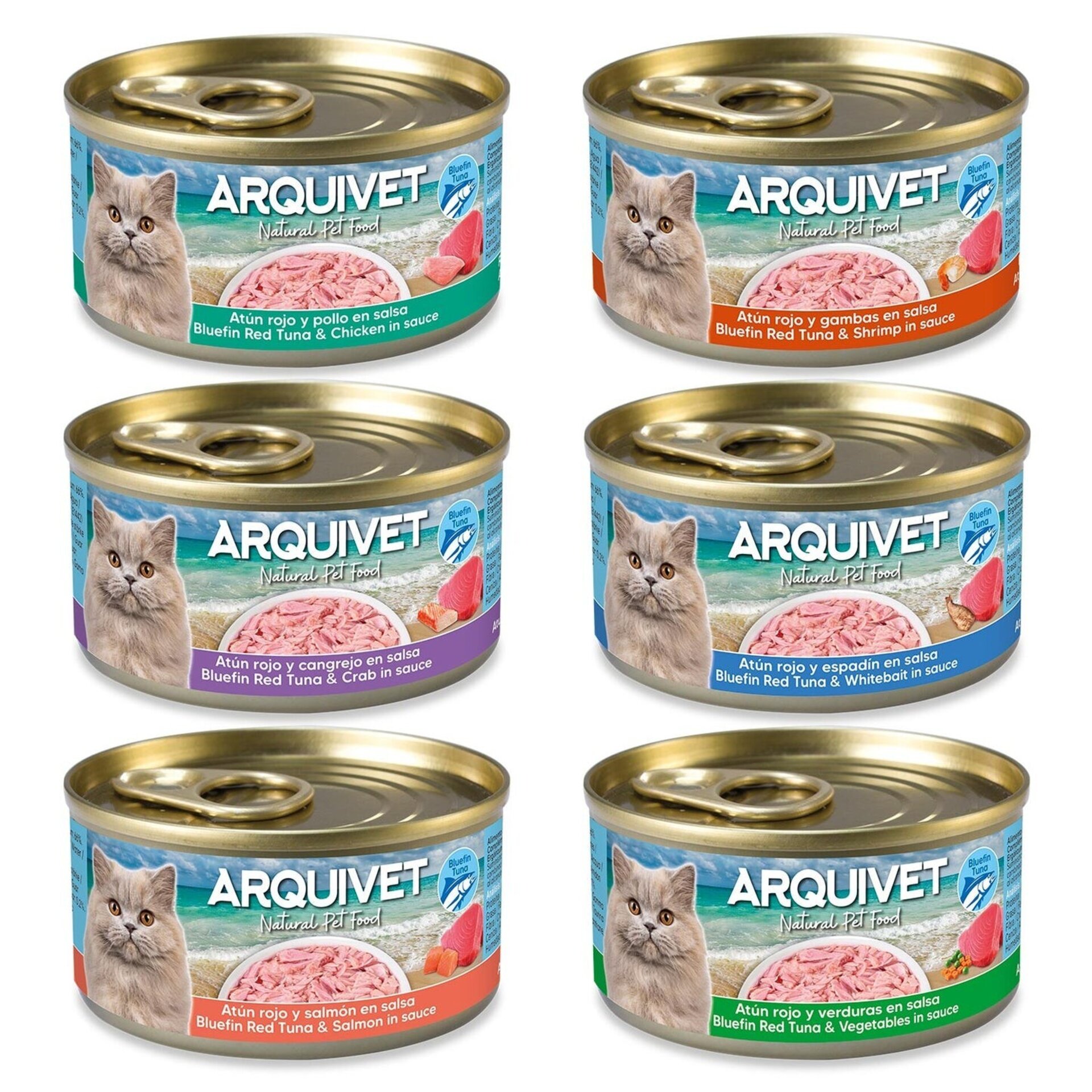 Arquivet Atún rojo en salsa - Veriety Pack (6 sabores) 24x80gr - 2