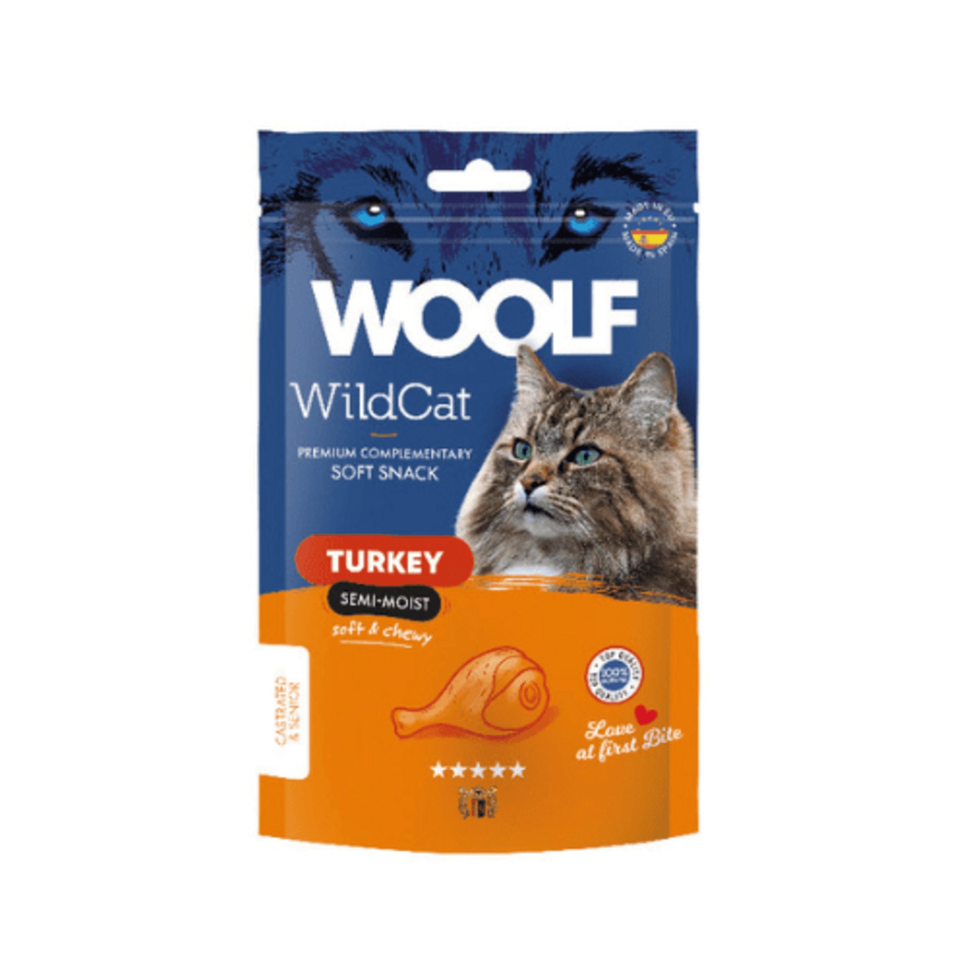Woolf WildCat Snack Semihúmedo Pavo para Gatos 50gr - 1
