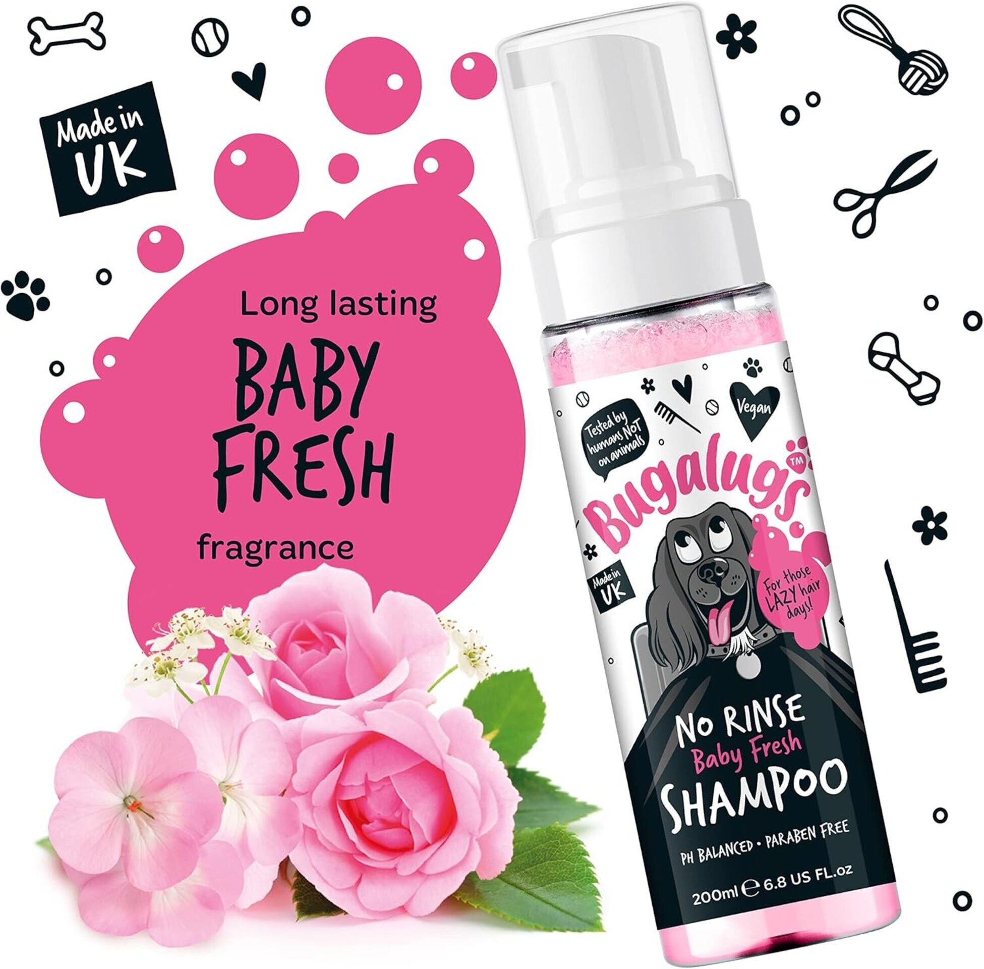 Bugalugs enjuague para el cuidado del pelo sin agua para perfumar 200ml - 4