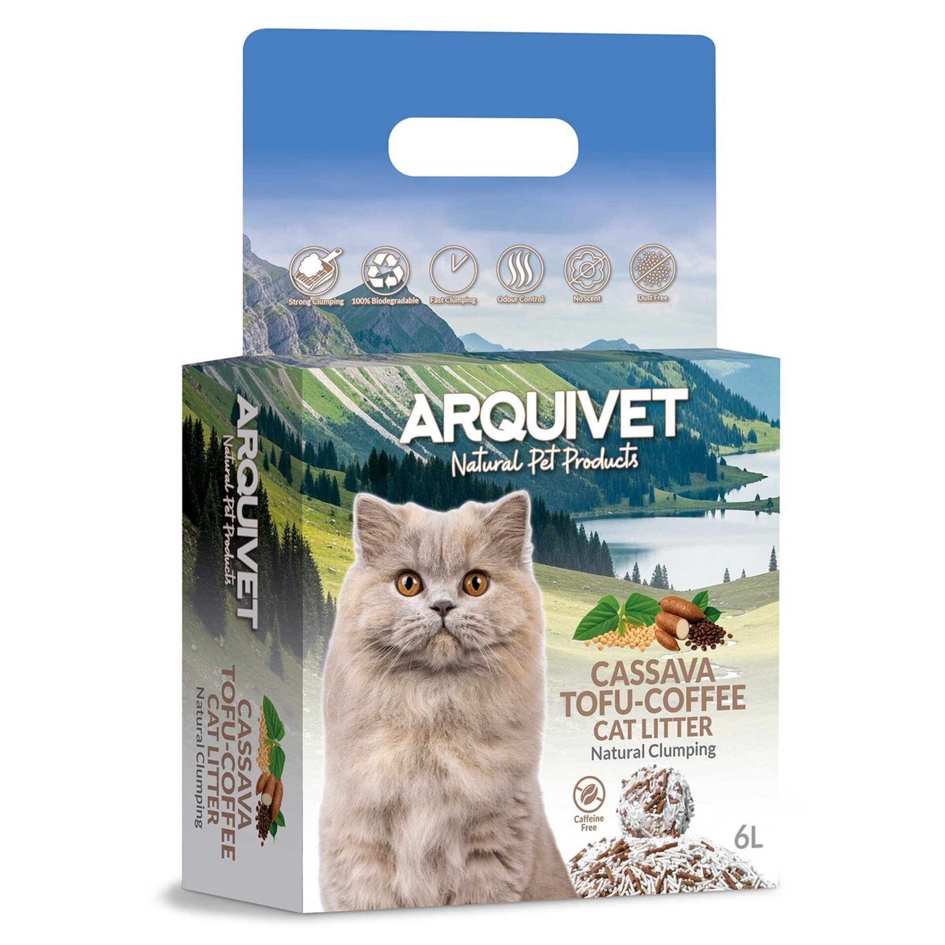 Cassava Tofu Coffee Cat Litter - Arena aglomerante para gatos - 1