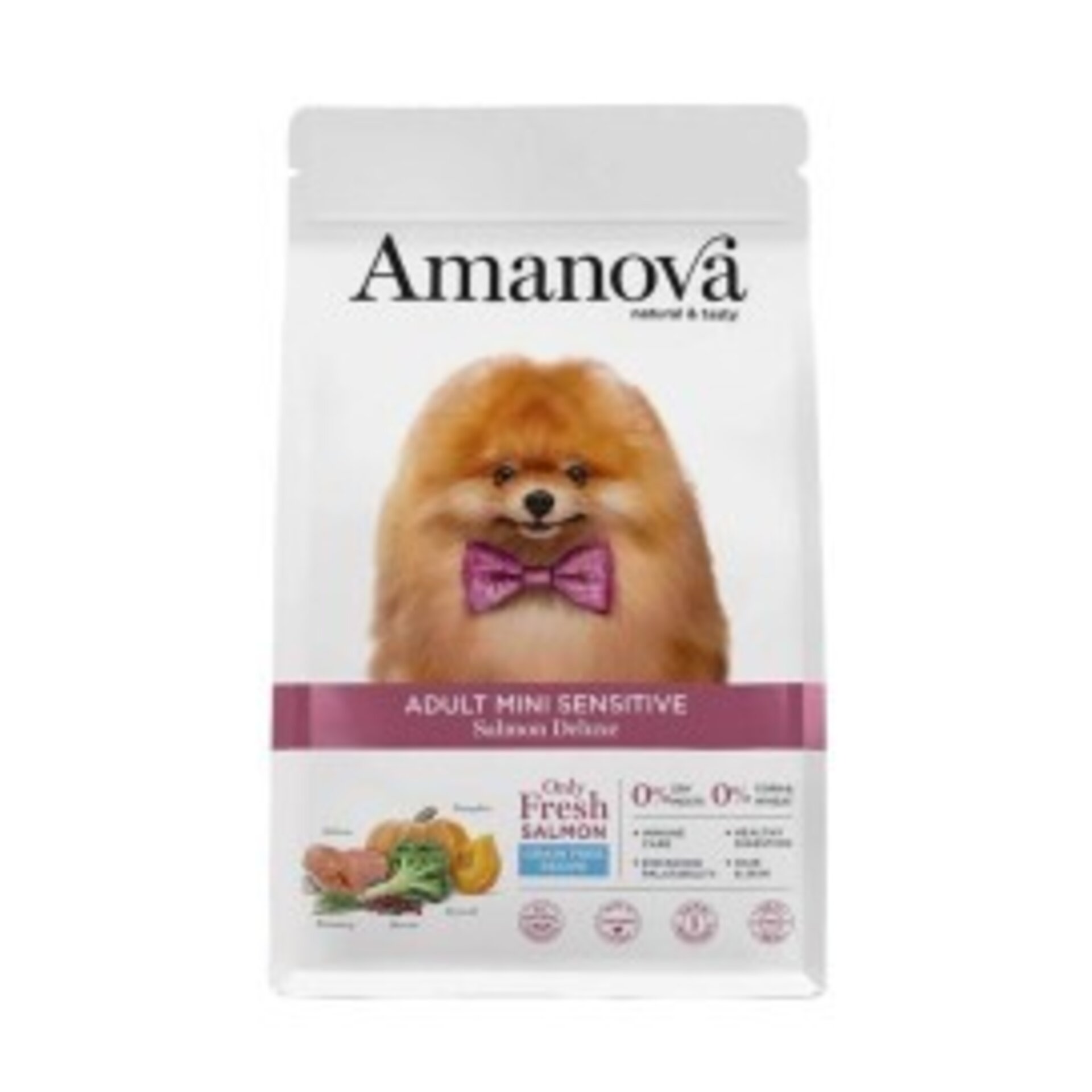 Pienso para Perros Pequeños de Salmón Amanova Adult Mini Sensitive - 1