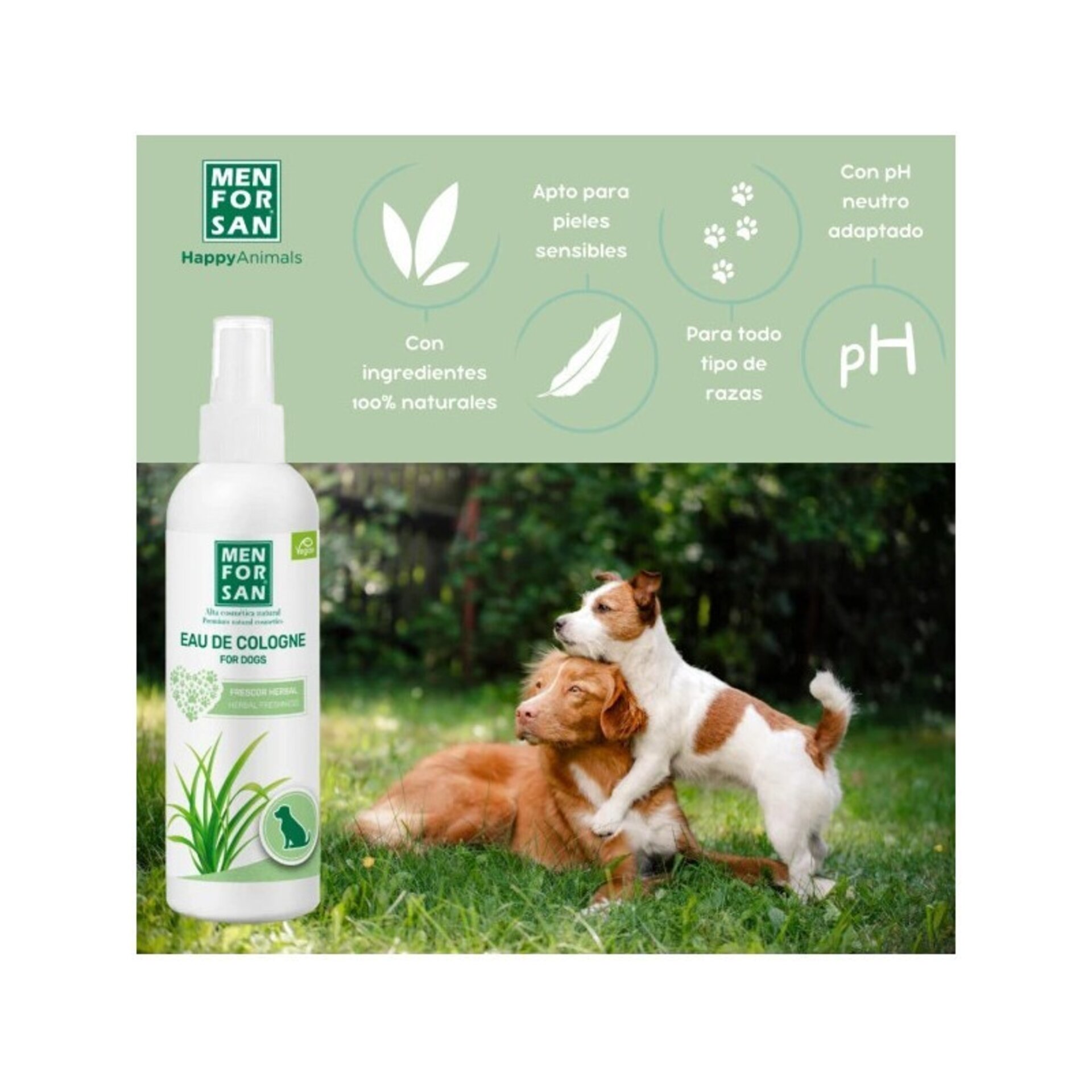 Agua de colonia para perros frescor herbal 125ml - 4