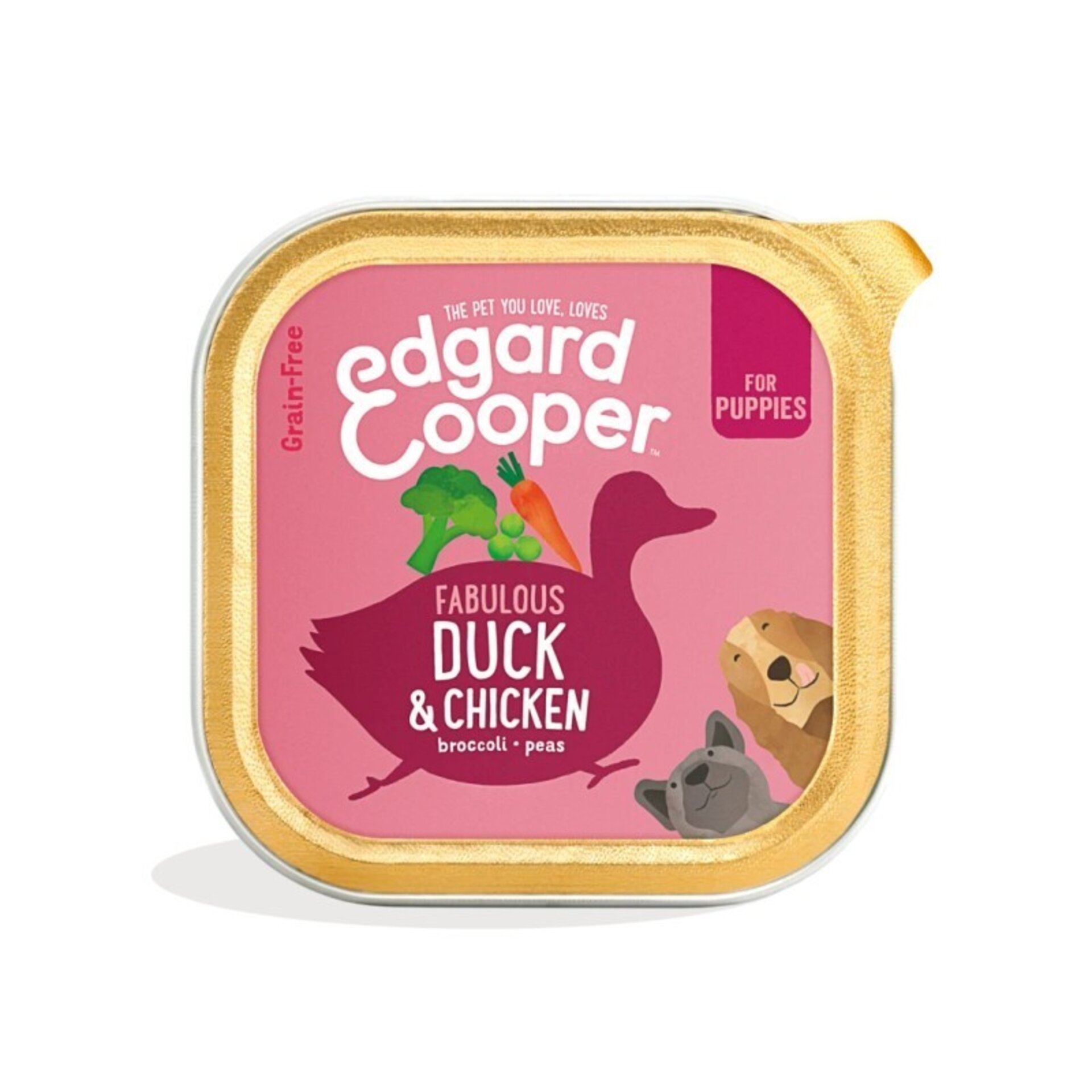 Edgar & Cooper Puppy Pato y Pollo 150 gr Tarrina para Perros - 1