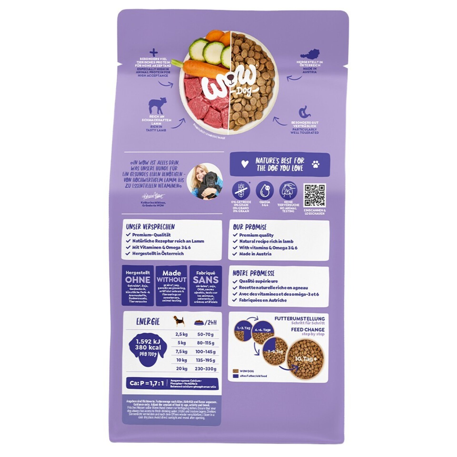 WOW Alimento seco mini adulto cordero 1kg - 2