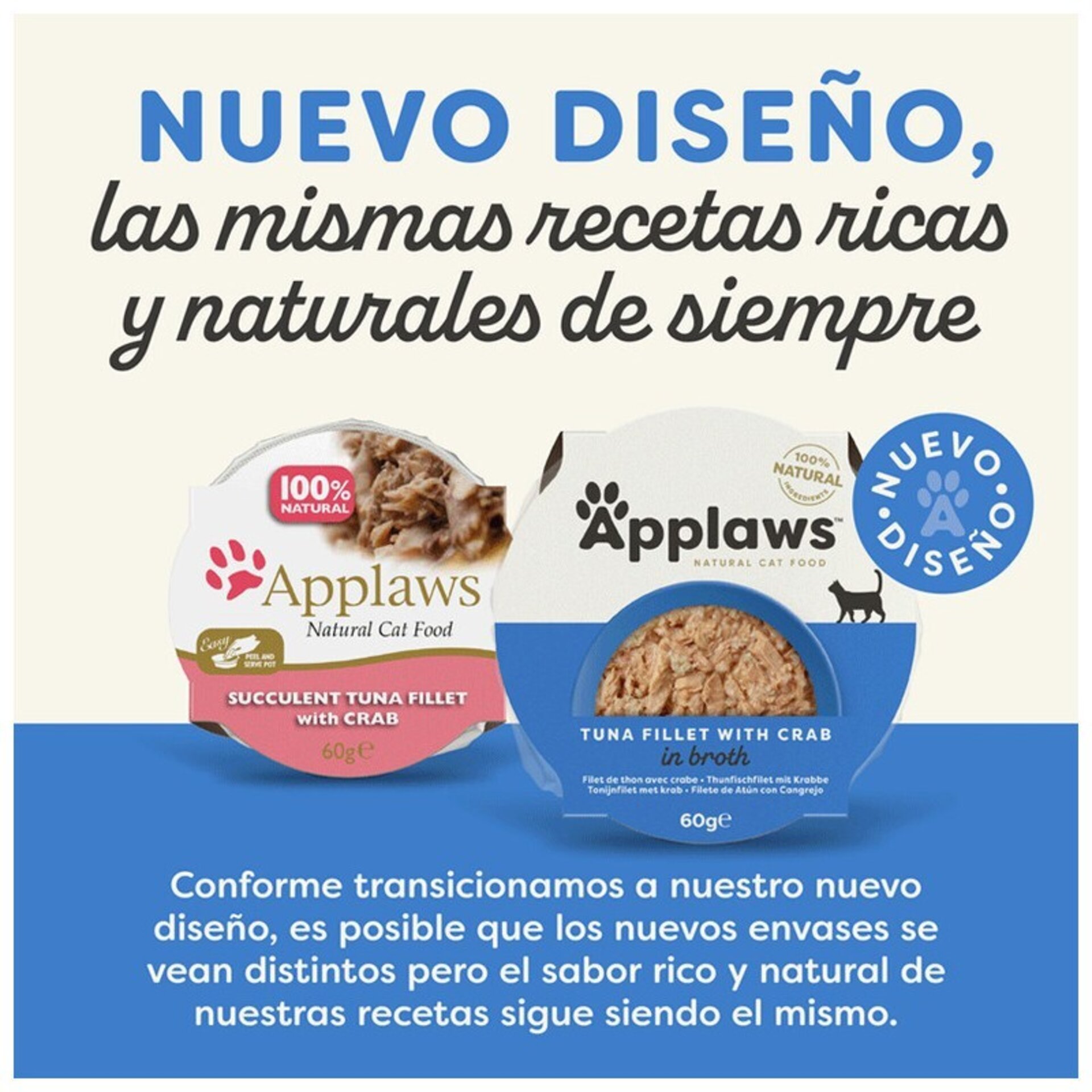 Applaws Atún y Cangrejo tarrina para gatos - 2