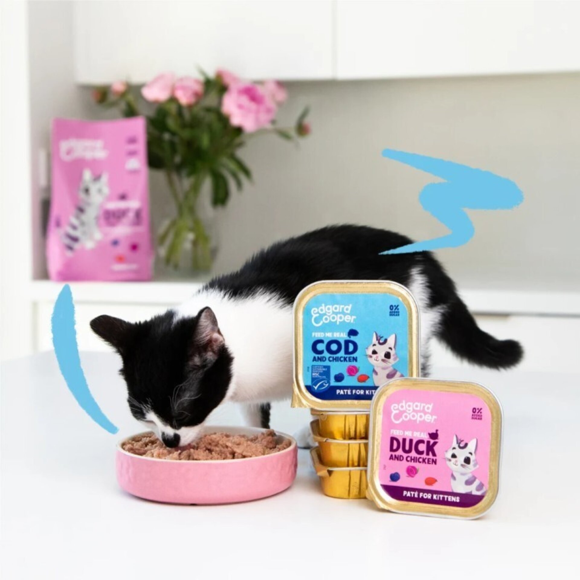 Edgard & Cooper Kitten Bacalao y Pollo Paté Tarrina 85 Gr para Gatos - 2