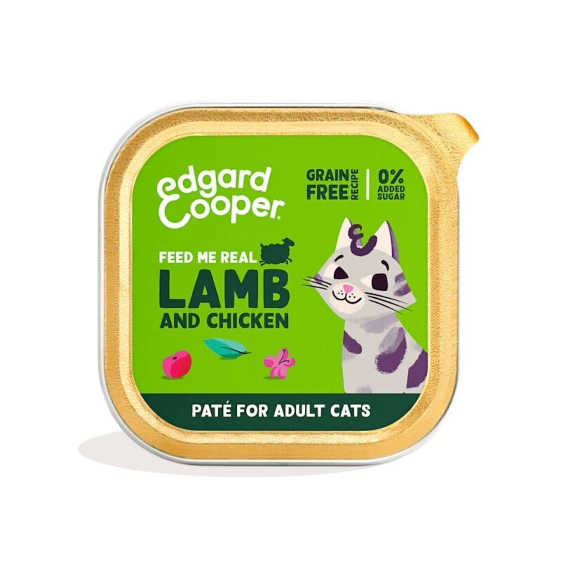 Edgard & Cooper Adult Cordero y Pollo Paté Tarrina 85 Gr para Gatos - 1