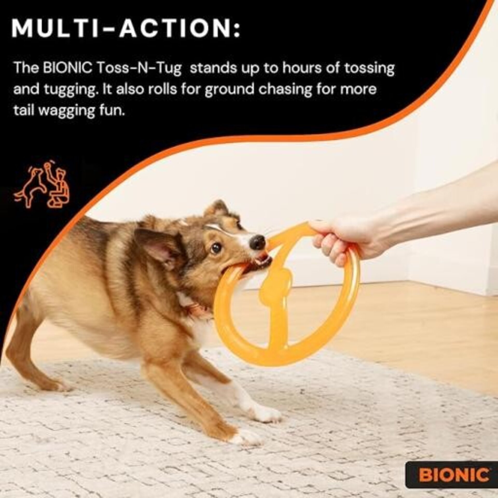 Bionic Disco Toss-N-Tug Resistente para Perros - 7