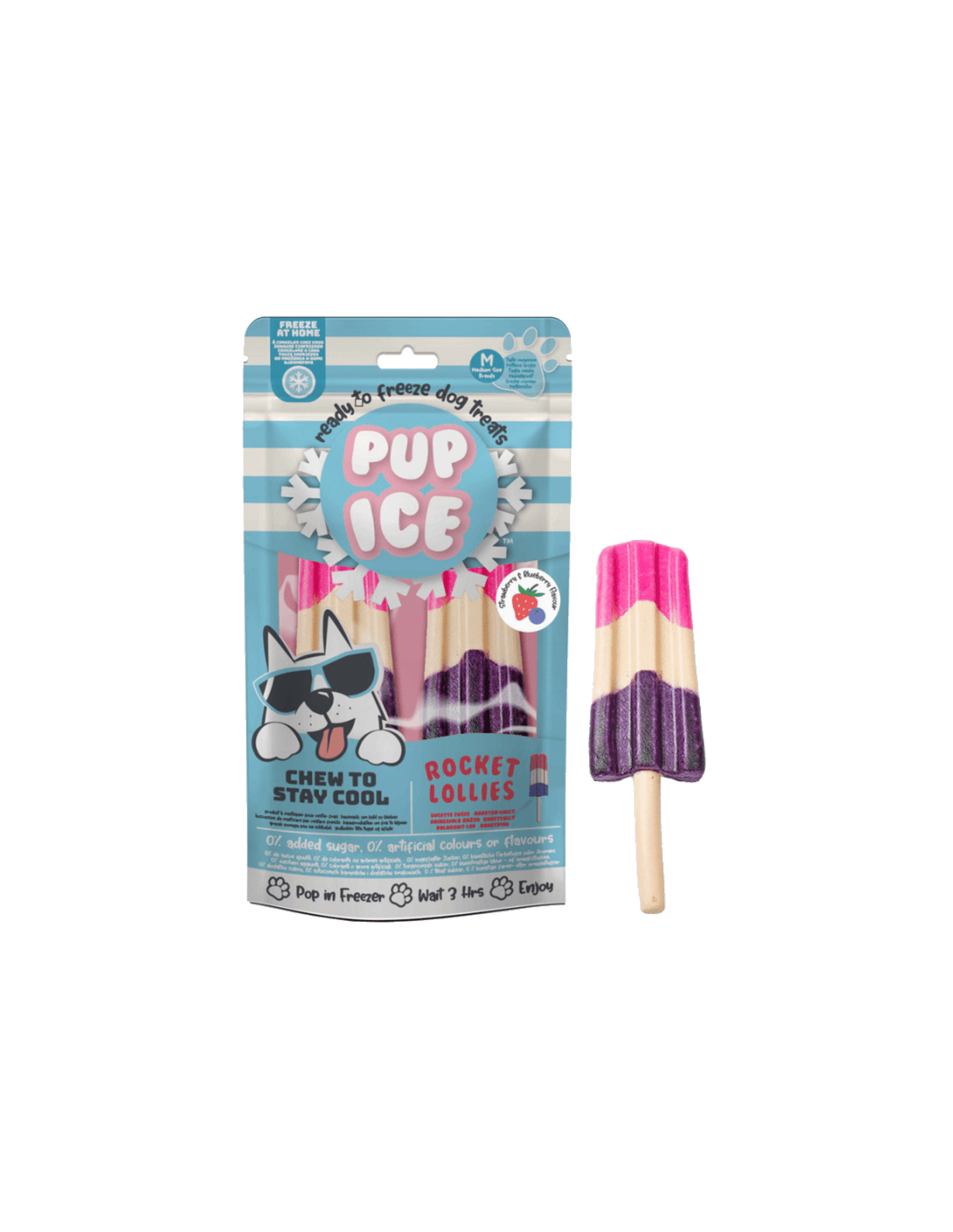Helado de fresas y arándanos. Pup Ice Rocket - 1