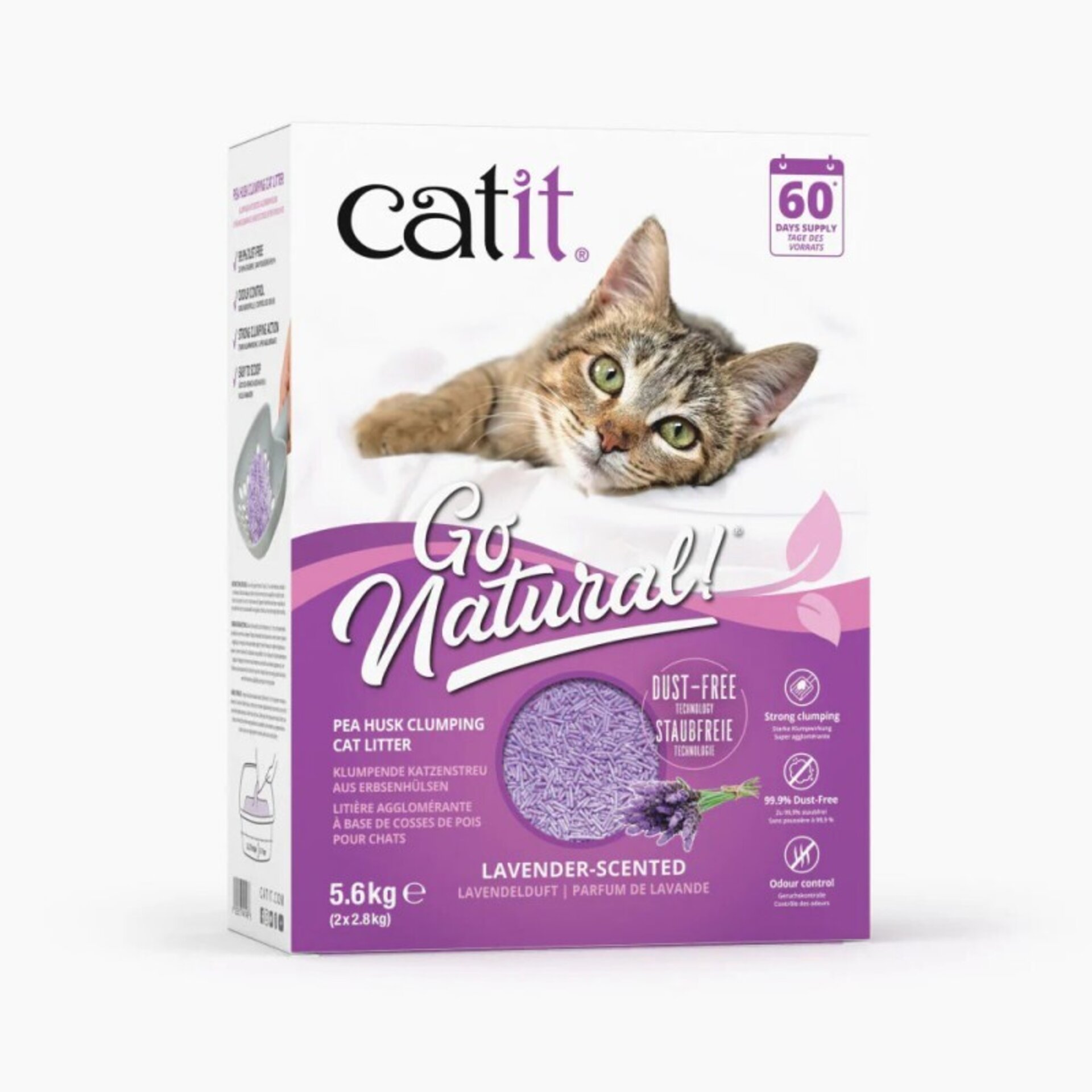 Arena para Gatos Aglomerante de Cáscara de Guisante Go Natural - 2