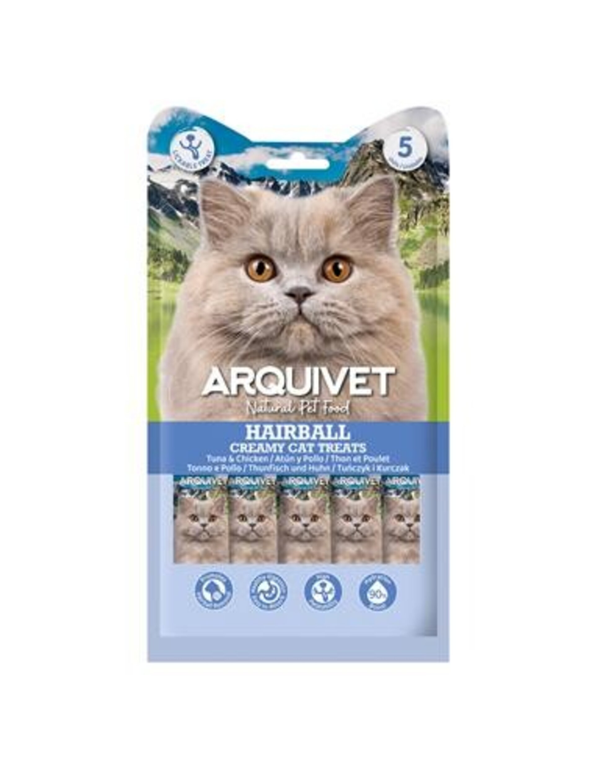 Creamy Cat Treats HAIR BALLS Snack cremoso de atún y pollo - 1