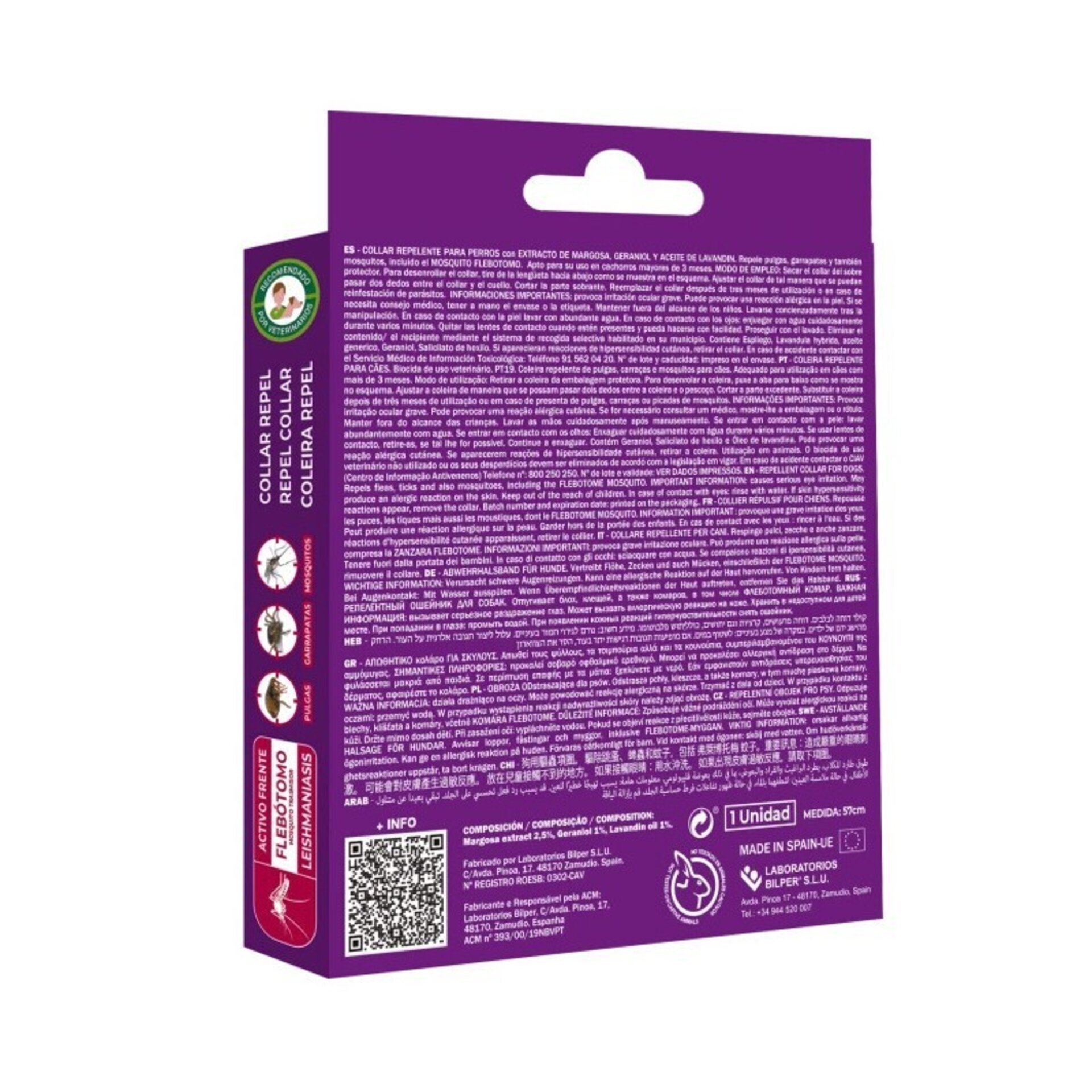 Collar Anti-insectos para razas medianas y grandes con margosa, geraniol y lavan - 2