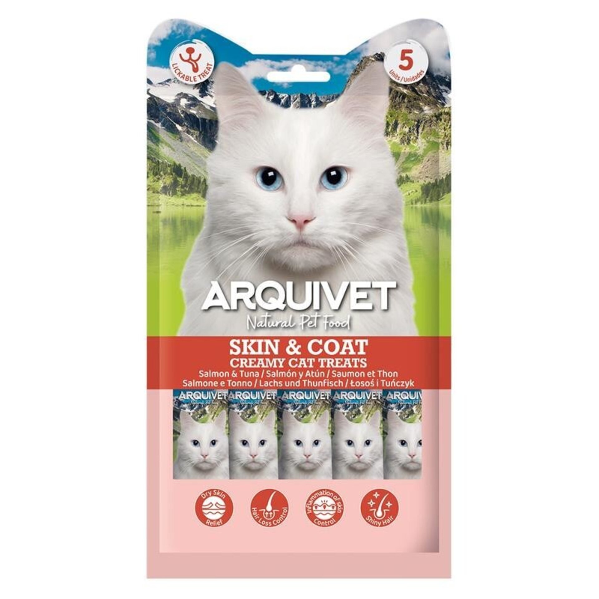 Creamy Cat Treats SKIN & COAT Snack cremoso de salmón y atún - 1