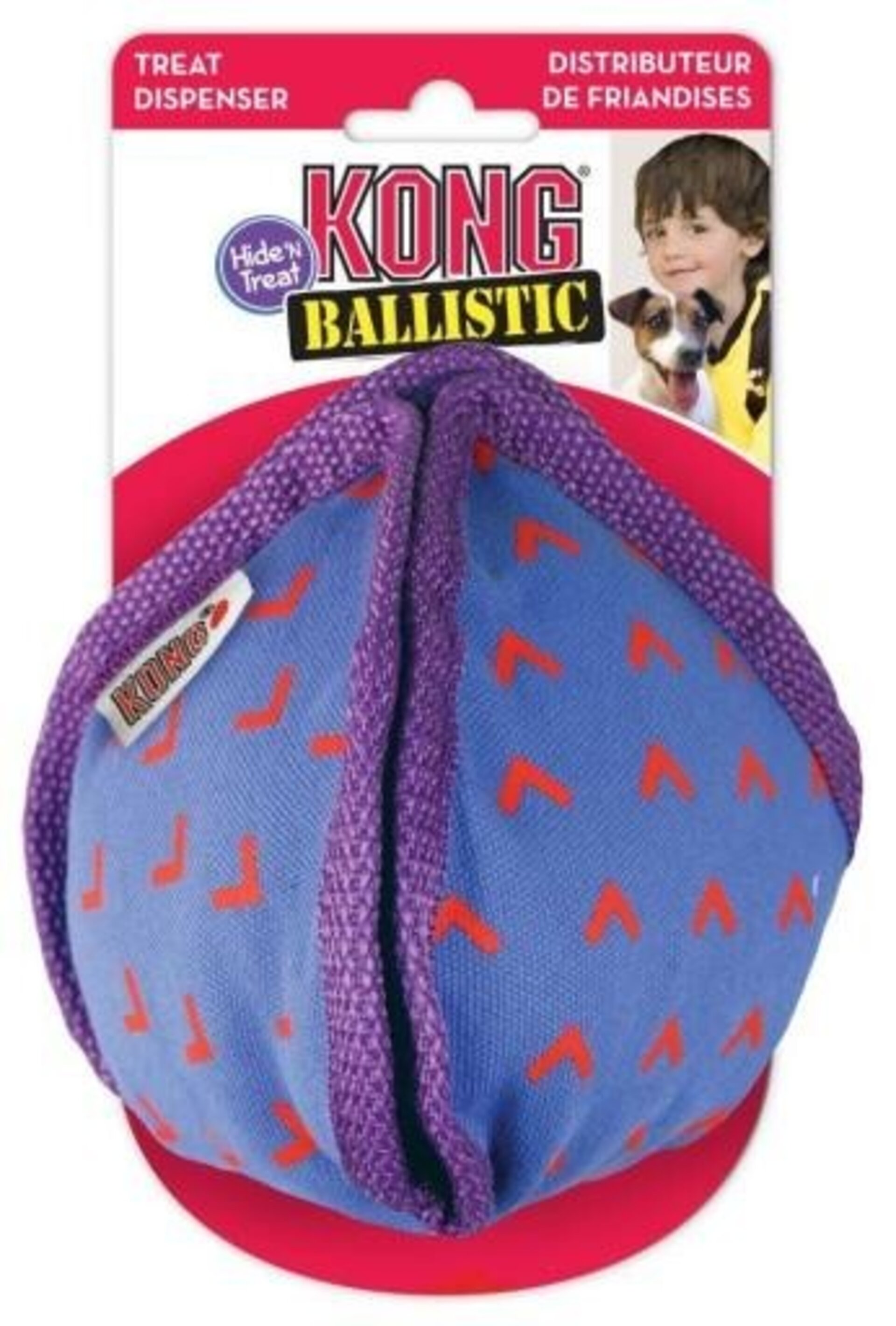 KONG Juguete Ballistic Hide'n Treat Esconde Premios para Perros - 1