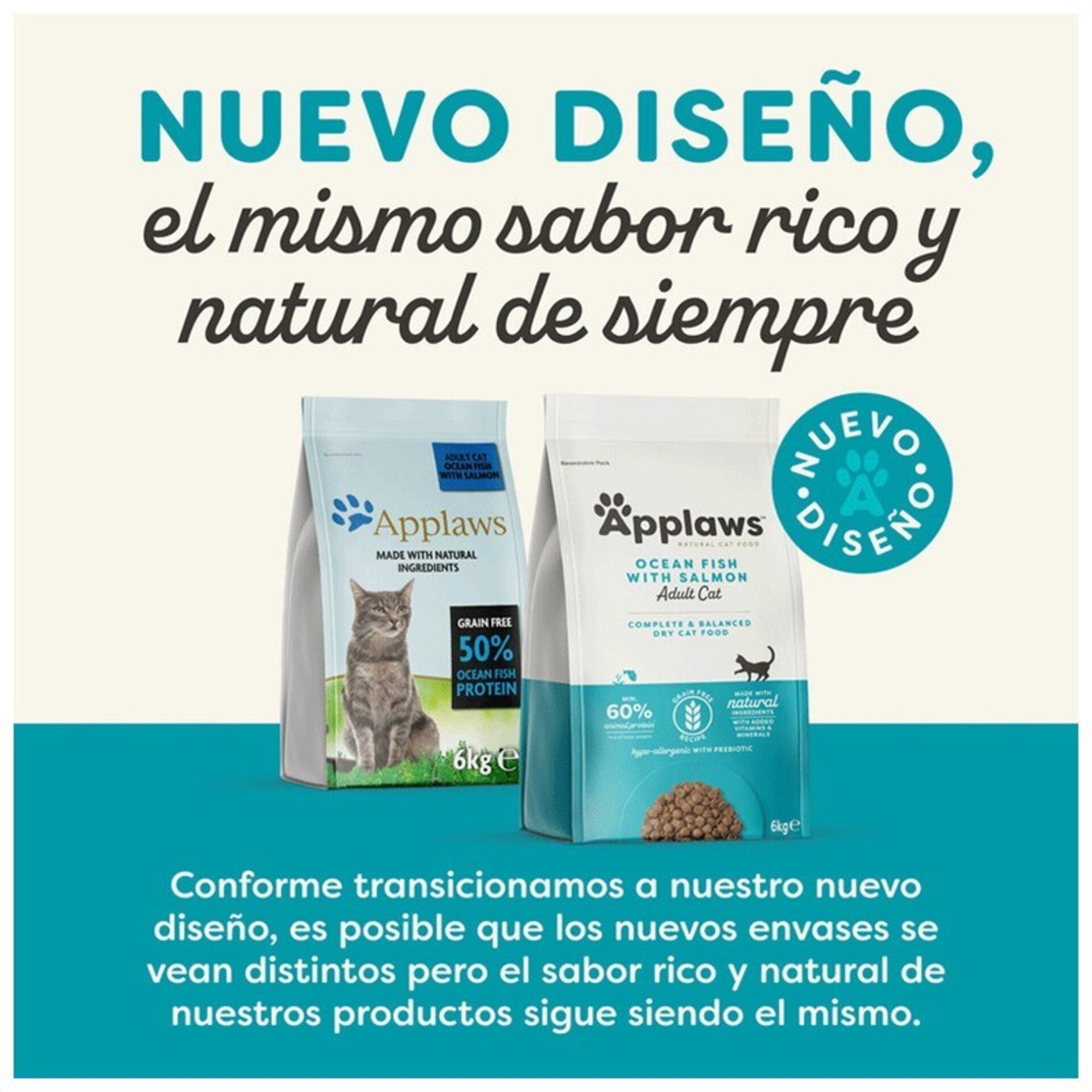 Applaws Adult Grain Free Pescado Azul y Salmón pienso para gatos - 2