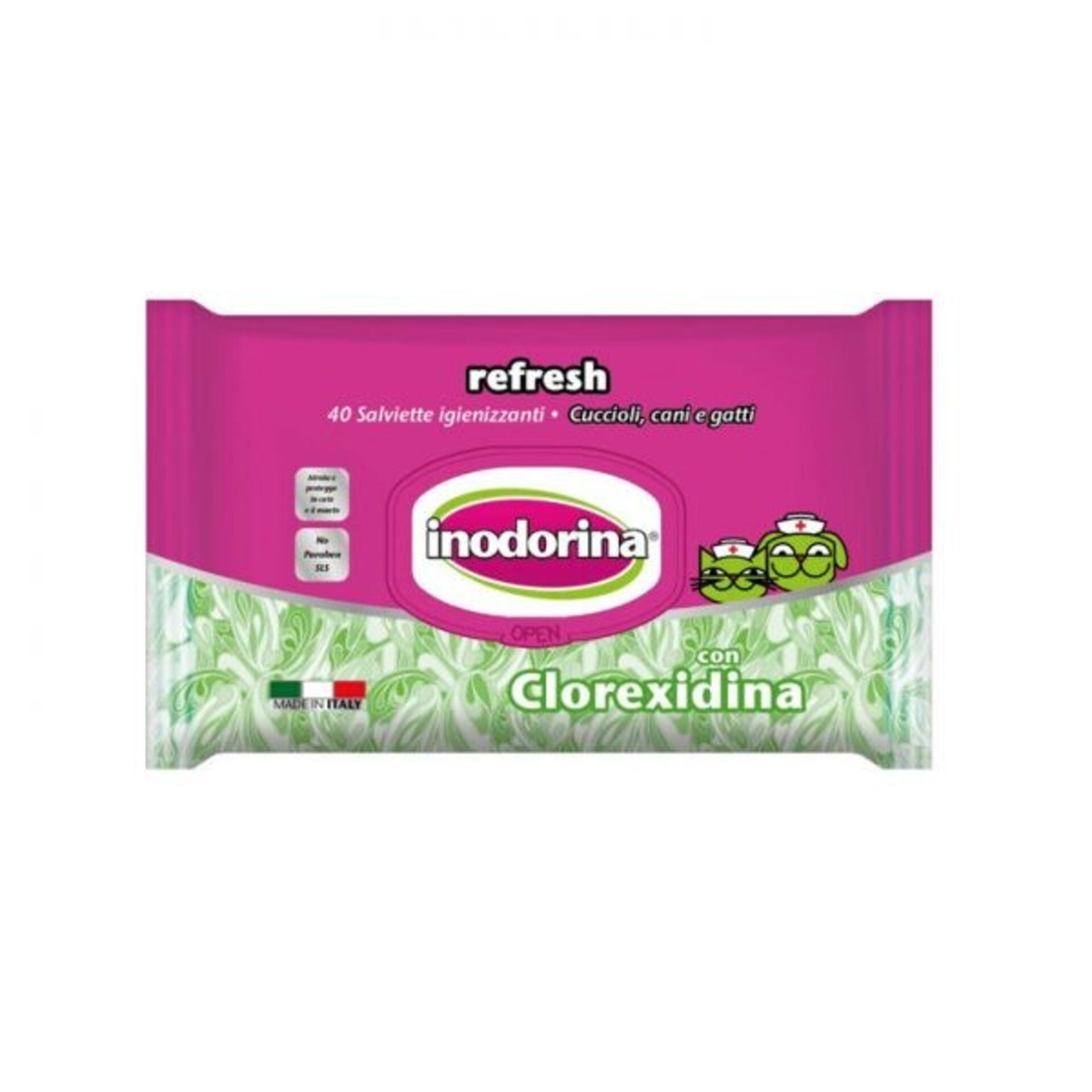 Toallitas inodorina refresh clorhexidina 40 uds - 1