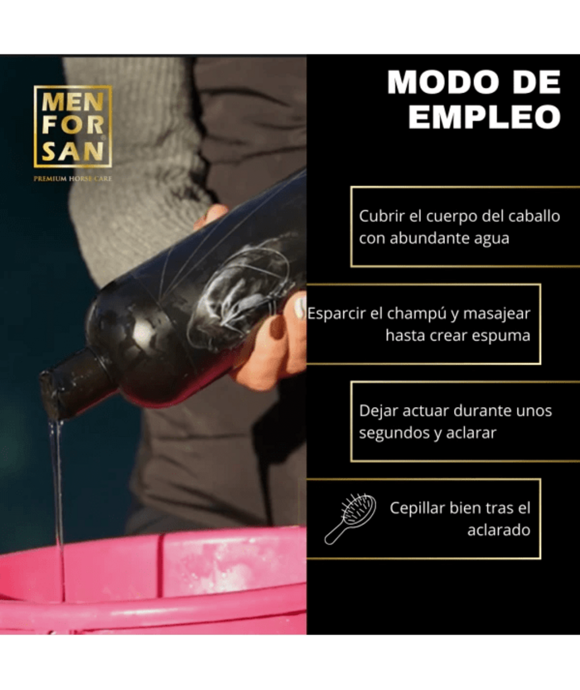 Champú de biotina para caballos 1L - 4