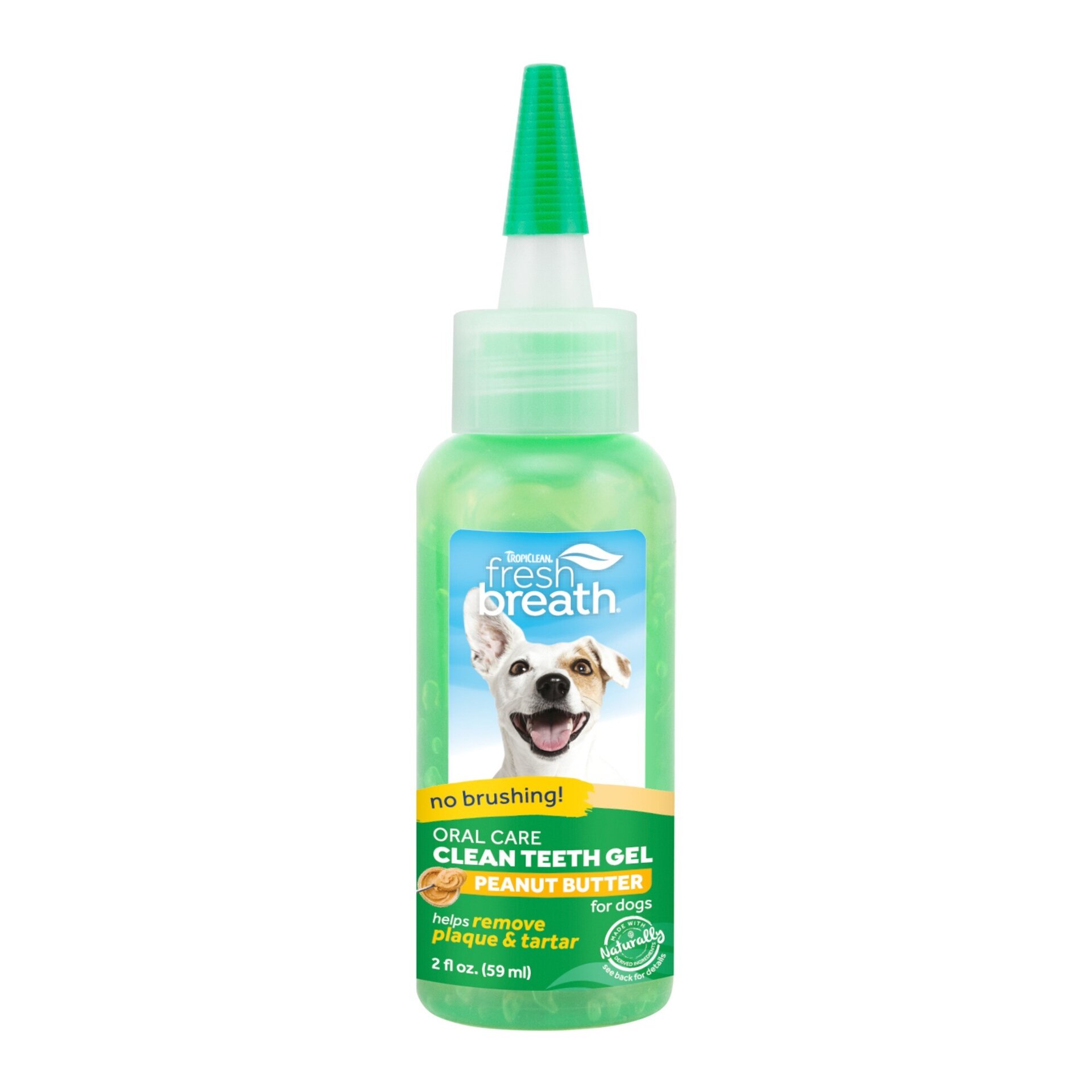 Tropiclean gel bucal fresh breath con mantequilla de cacahuete 59ml - 1