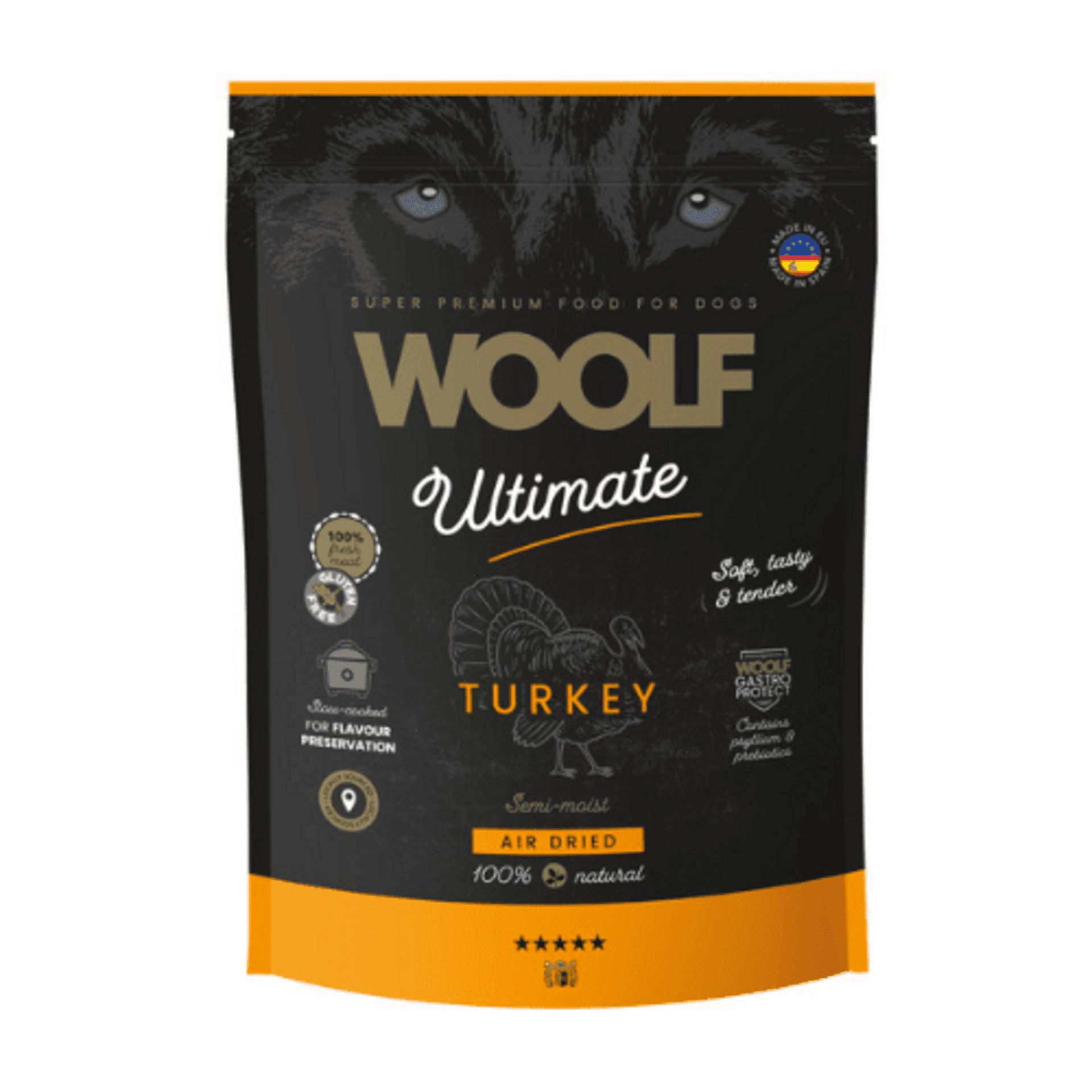 Alimento para perro Semihúmedo de Pavo 1kg Woolf Ultimate - 1