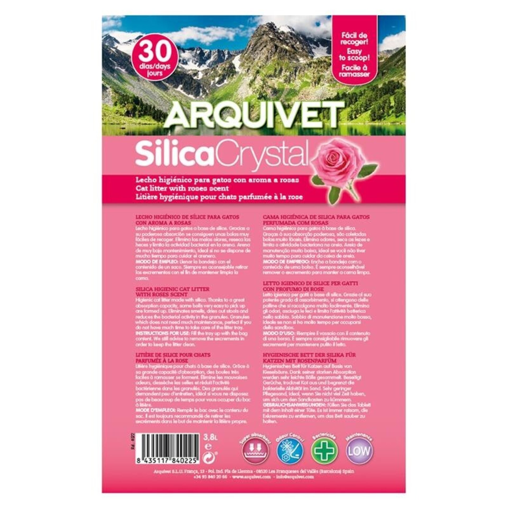Silica Crystal aroma rosas 3,8 L - 4