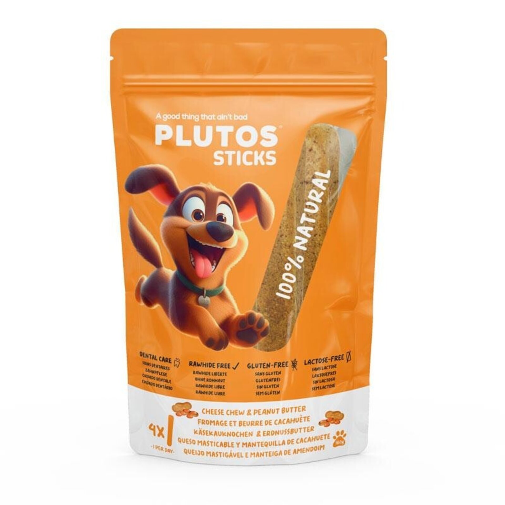 Plutos Snack Paquete de Queso y Mantequilla de Cacahuete para Perros - 1