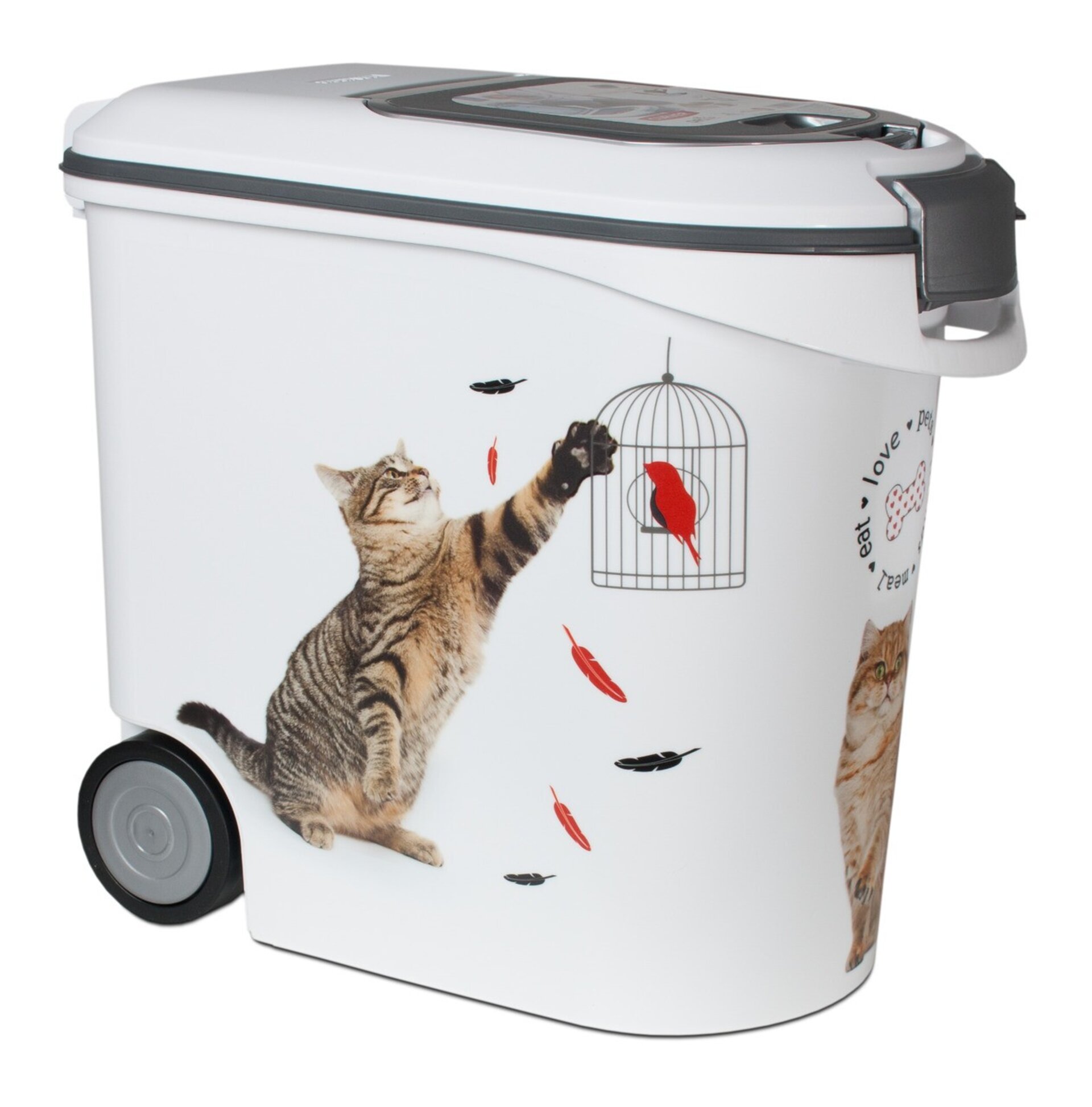 Contenedor curver para comida de gato 35l con ruedas - 1