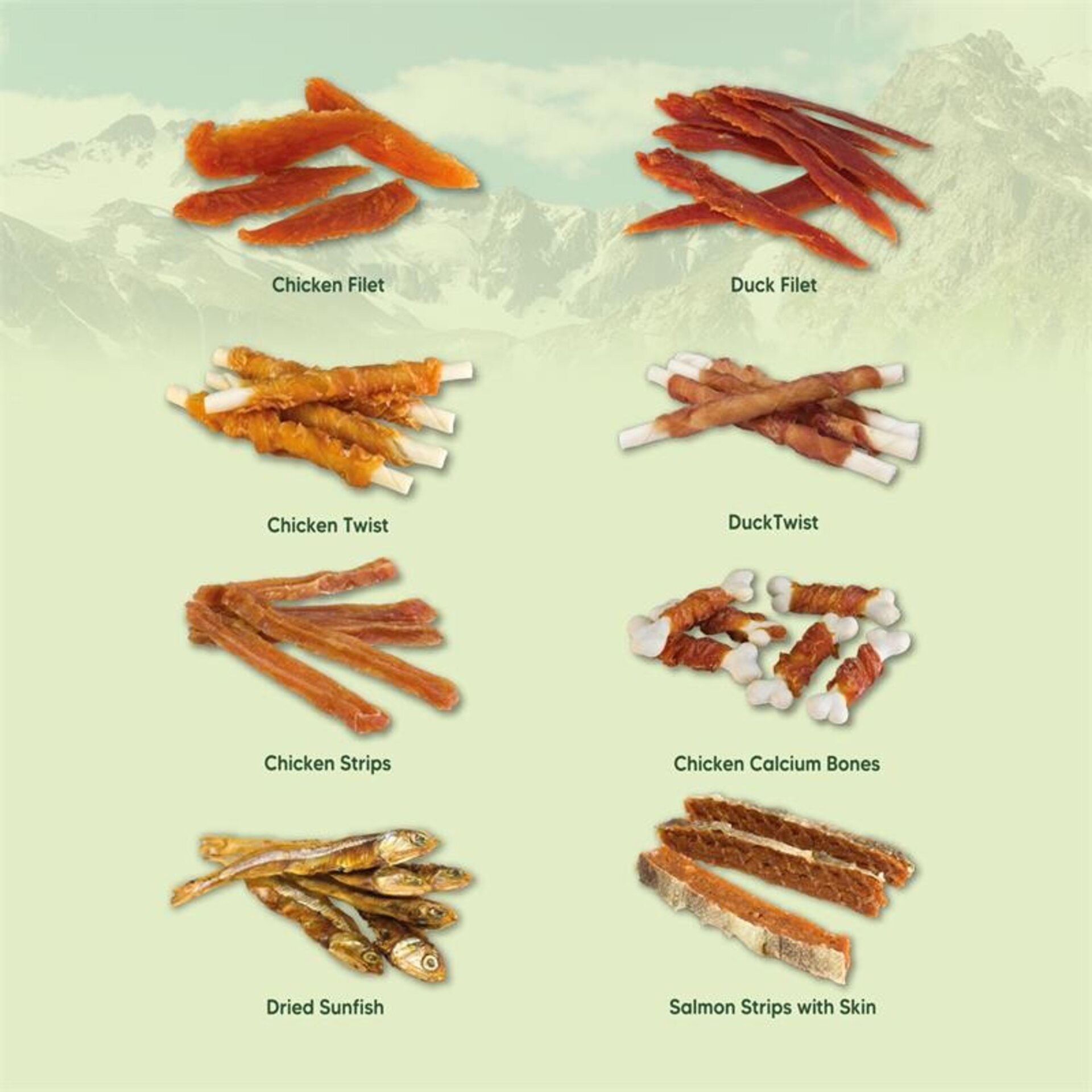 Variety Pack Snacks naturales para perros - 8 bolsas variadas de 100g - 3