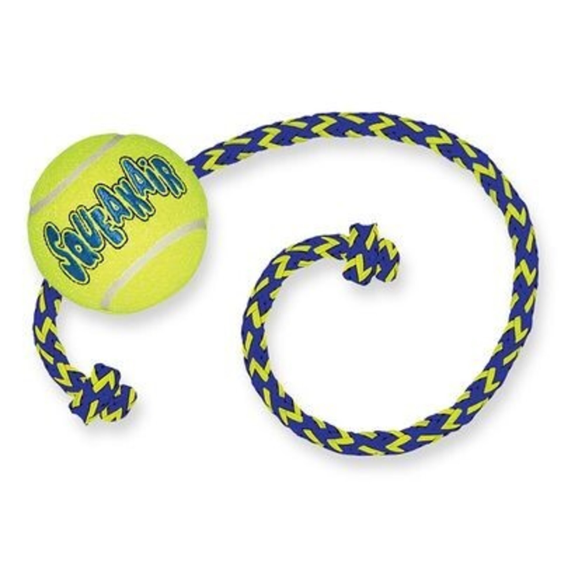 KONG SqueakAir pelota con cuerda para perros - 1