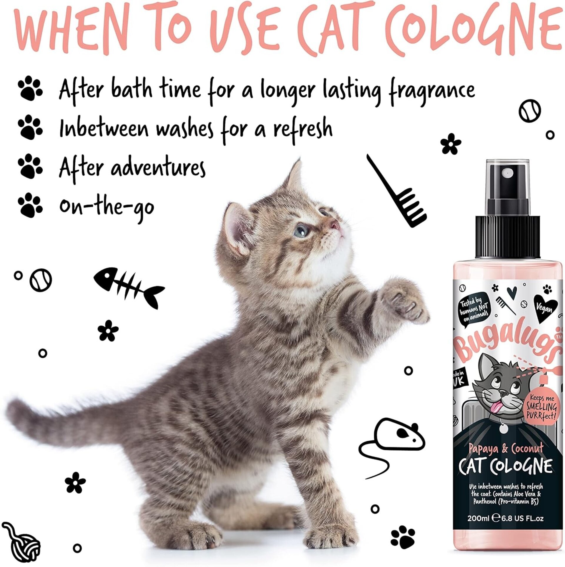 Bugalugs perfume para gatos Papaya Coco Vegan Pro-Vitamin B5 - 5