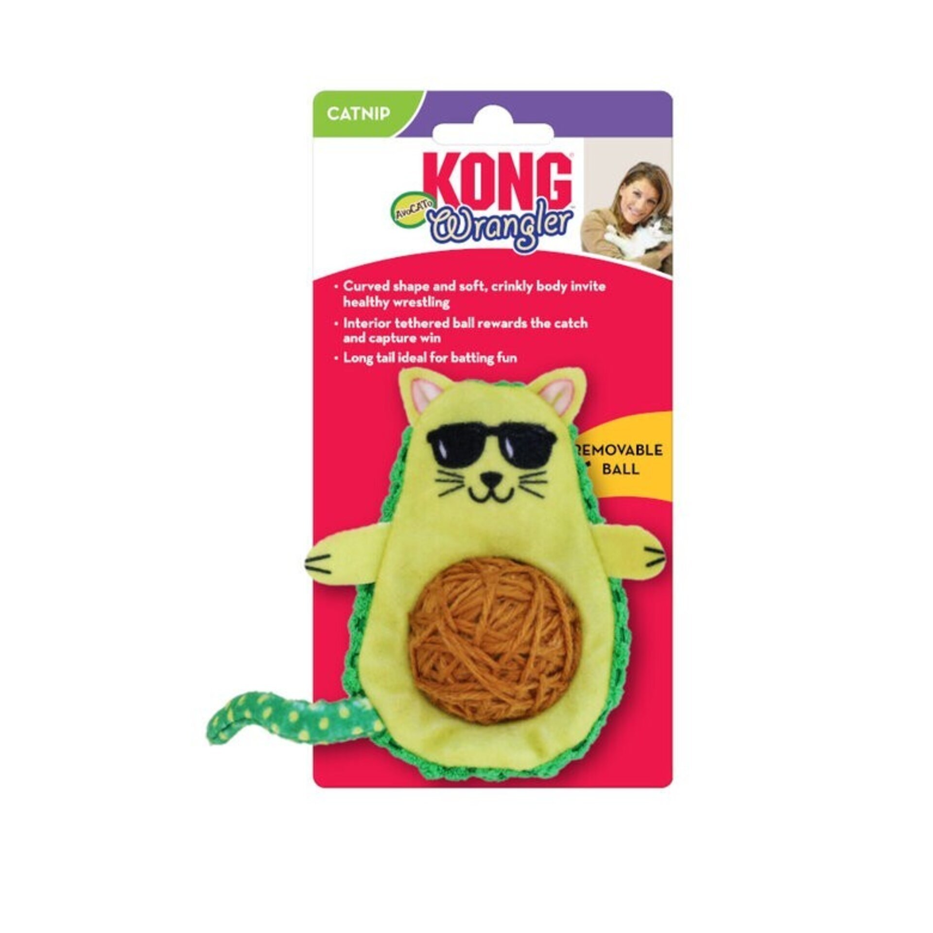 KONG Wrangler Aguacate de Juguete para gatos - 2
