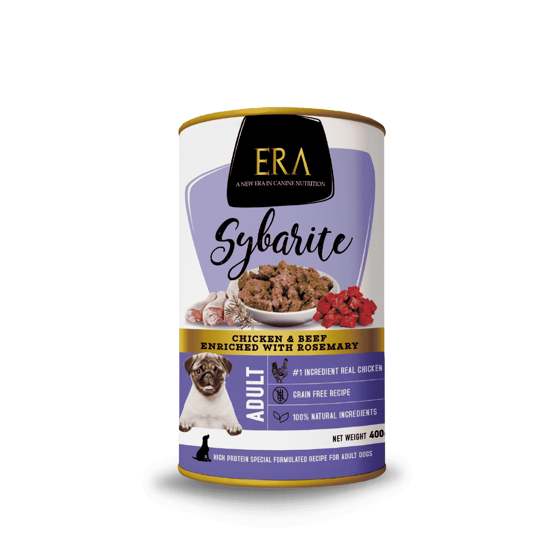 Alimento Húmedo ERA Sybarite de Pollo y Ternera para Perros - 1