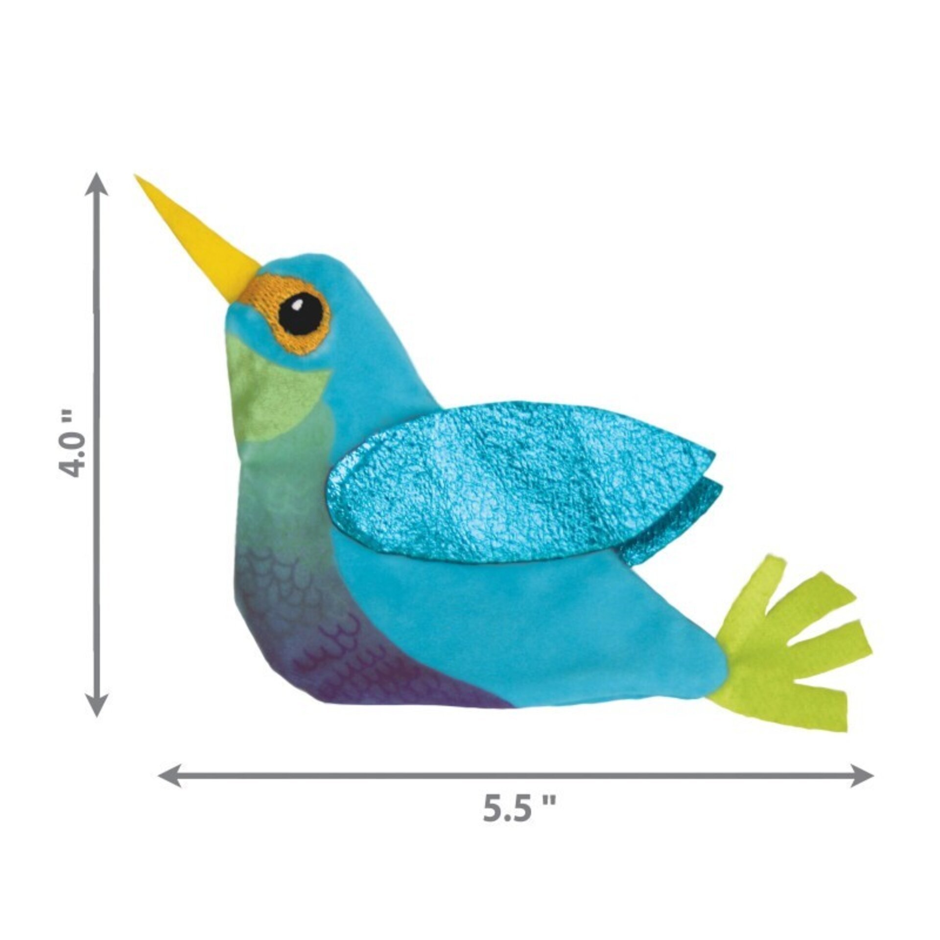 KONG refillables pajaro de juguete para gato con herba gatera 10-16cm-x-13-97cm - 2