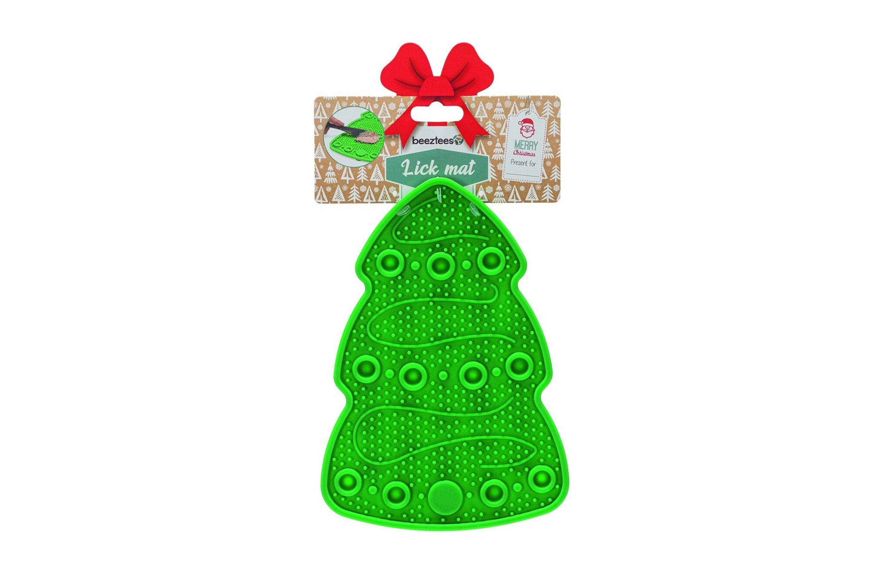 Beeztees alfombrilla para lamer para perro con forma de árbol de navidad licking - 1