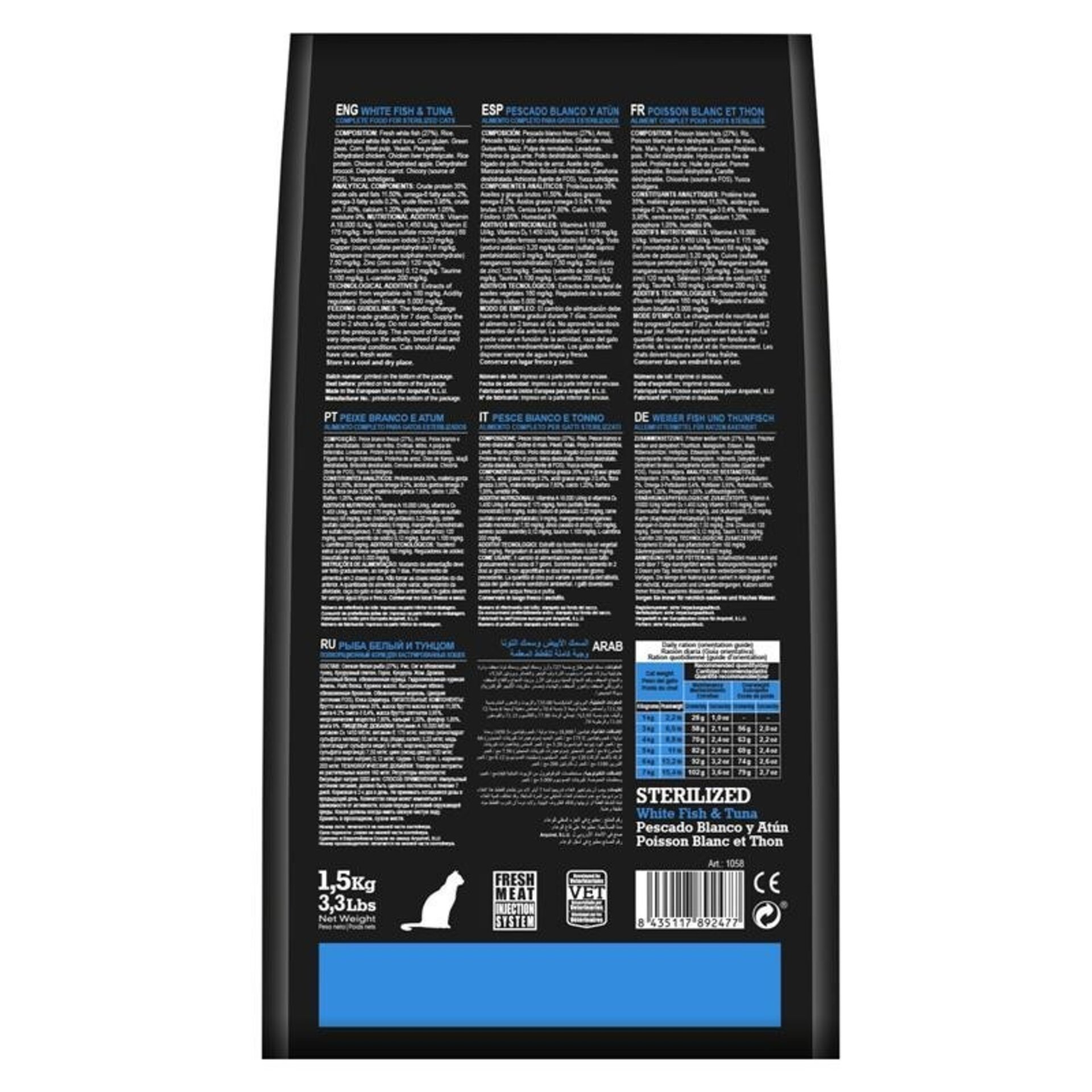 Arquivet Sterilized / Pescado blanco y atún (Alimento completo) - 4