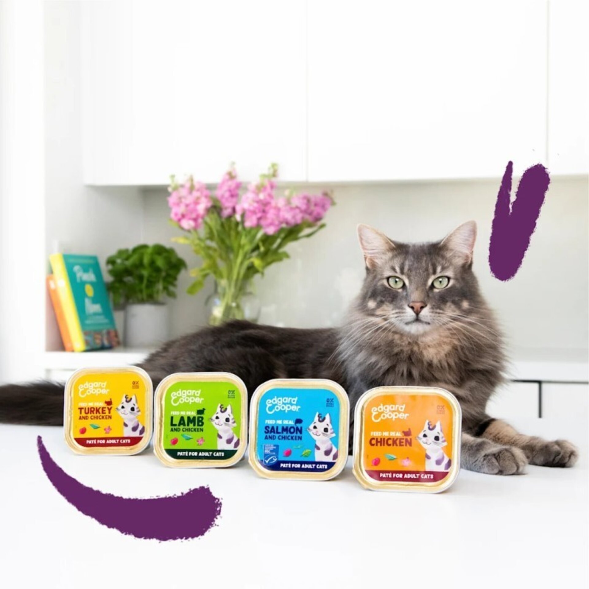 Edgard & Cooper Adult Pavo y Pollo Paté Tarrina 85 Gr para Gatos - 3