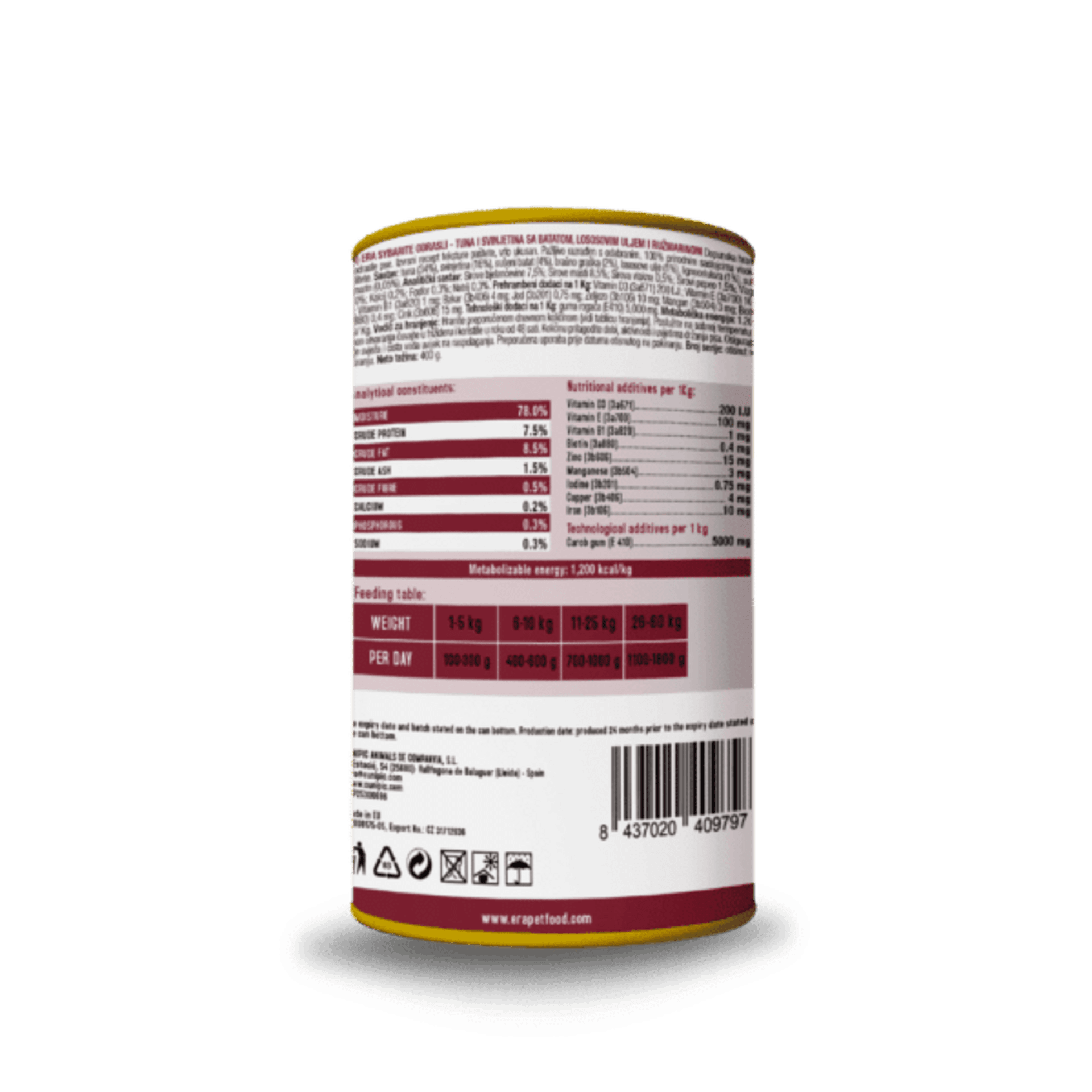 Alimento Húmedo ERA Sybarite de Atún y Cerdo para Perros - 2