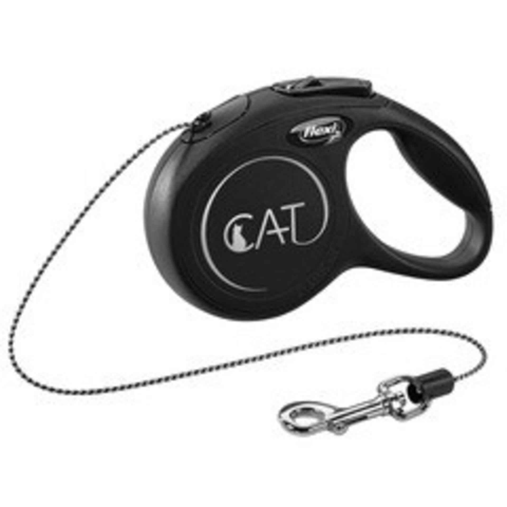 Flexi correa retractil para gato classic cordon negro 3m - 1