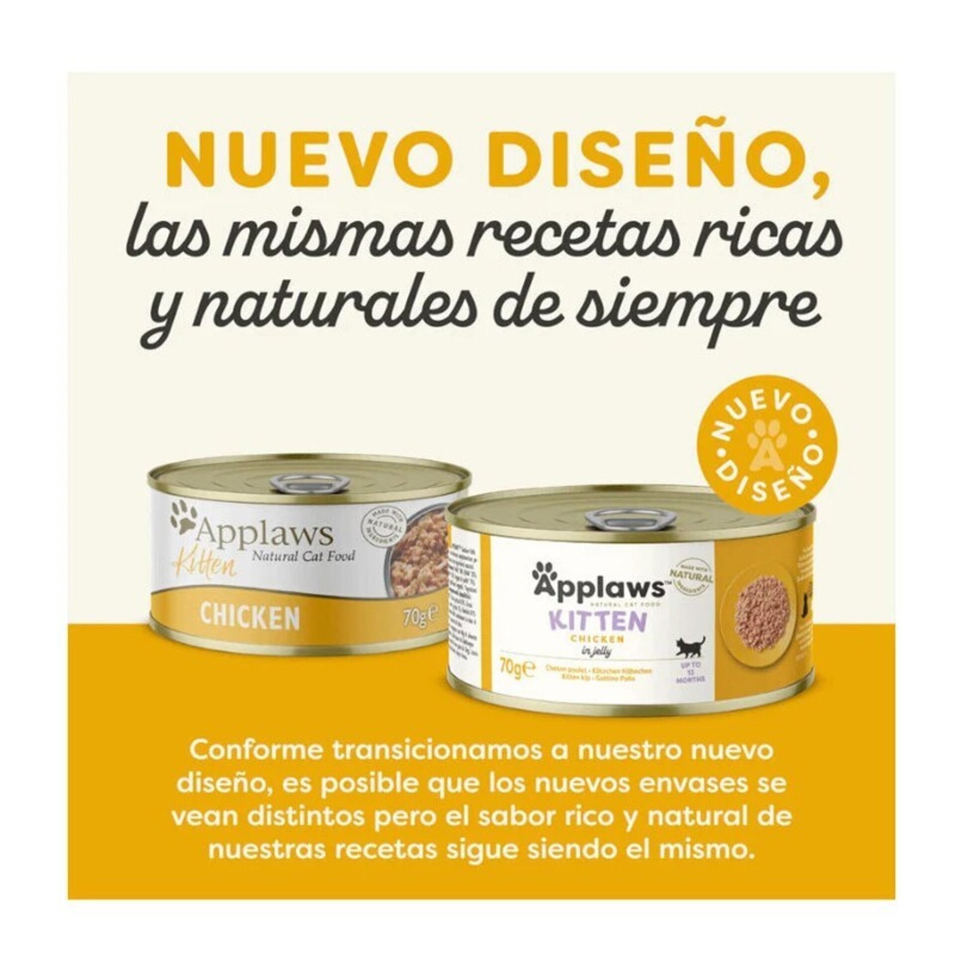 Applaws Kitten Pollo en Gelatina lata para gatos - 2