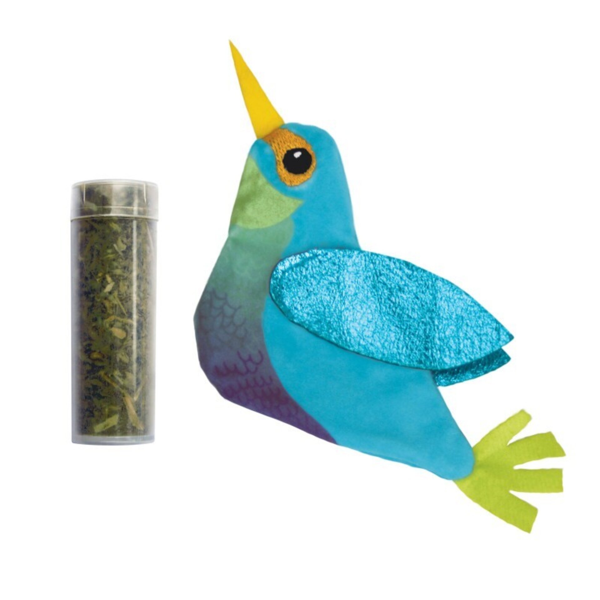 KONG refillables pajaro de juguete para gato con herba gatera 10-16cm-x-13-97cm - 3