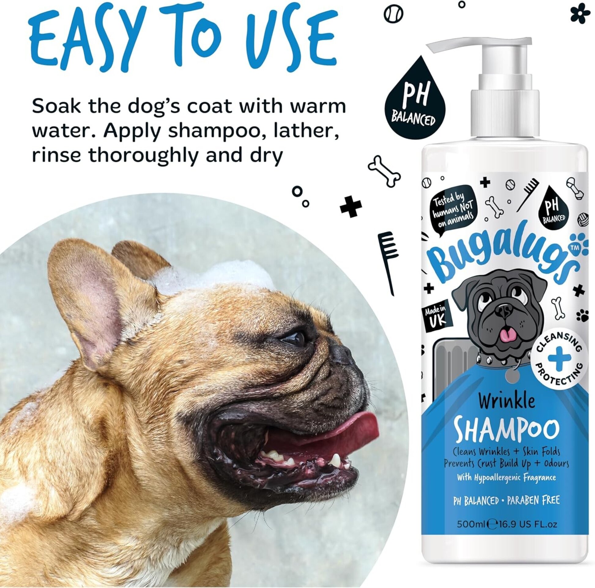 Bugalugs champú para perros para la piel con picazón 500ml - 5