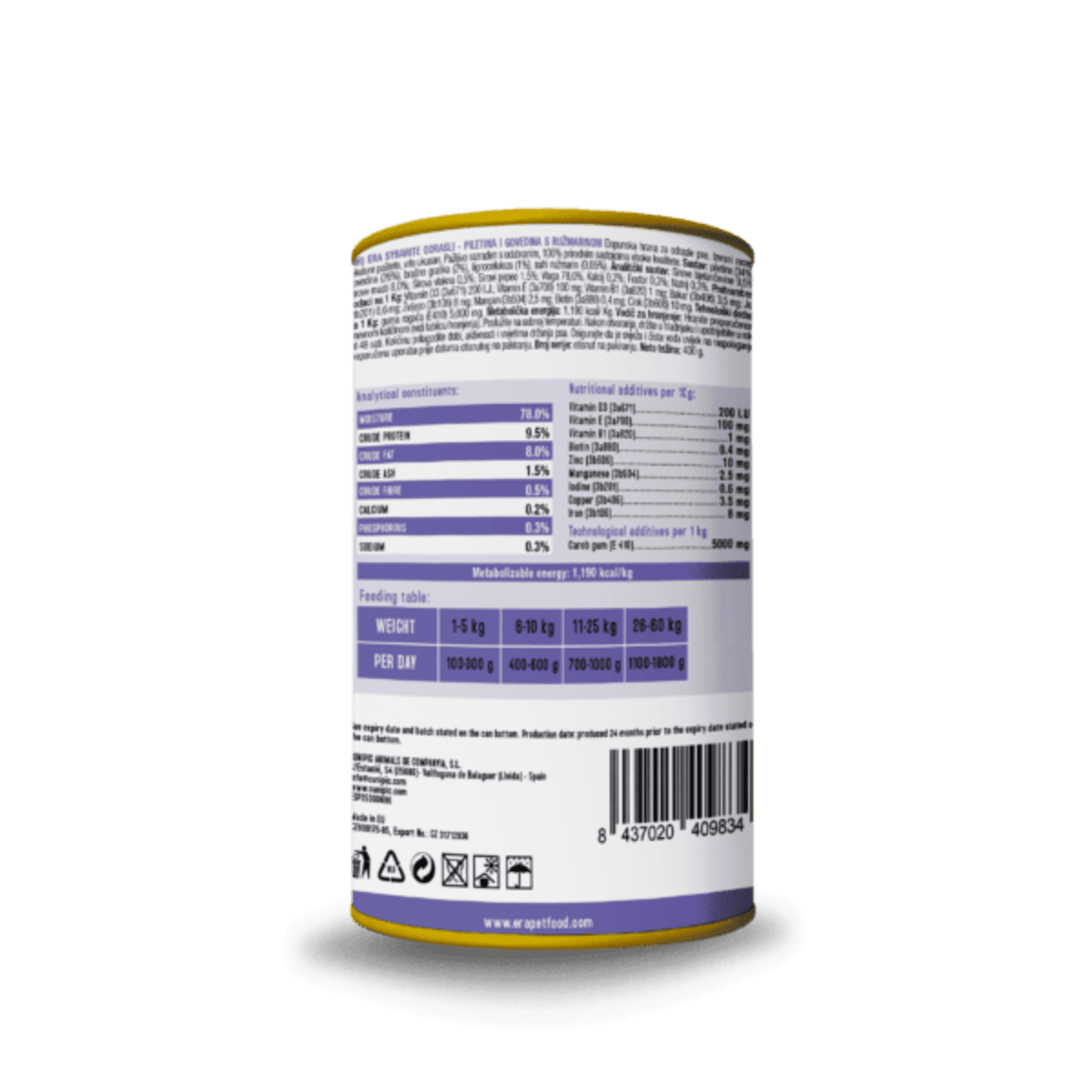 Alimento Húmedo ERA Sybarite de Pollo y Ternera para Perros - 2