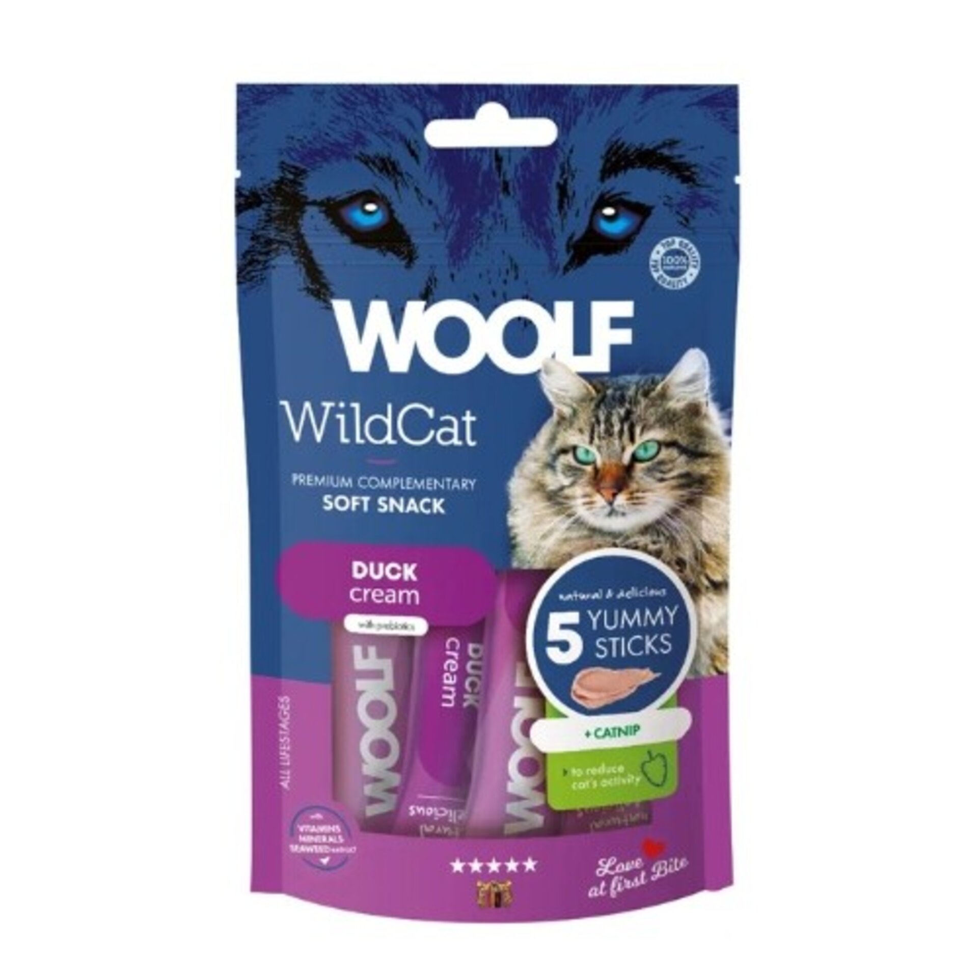 Woolf Wildcat Crema Pato y Hierba Gatera 70gr (5x14gr) - 1