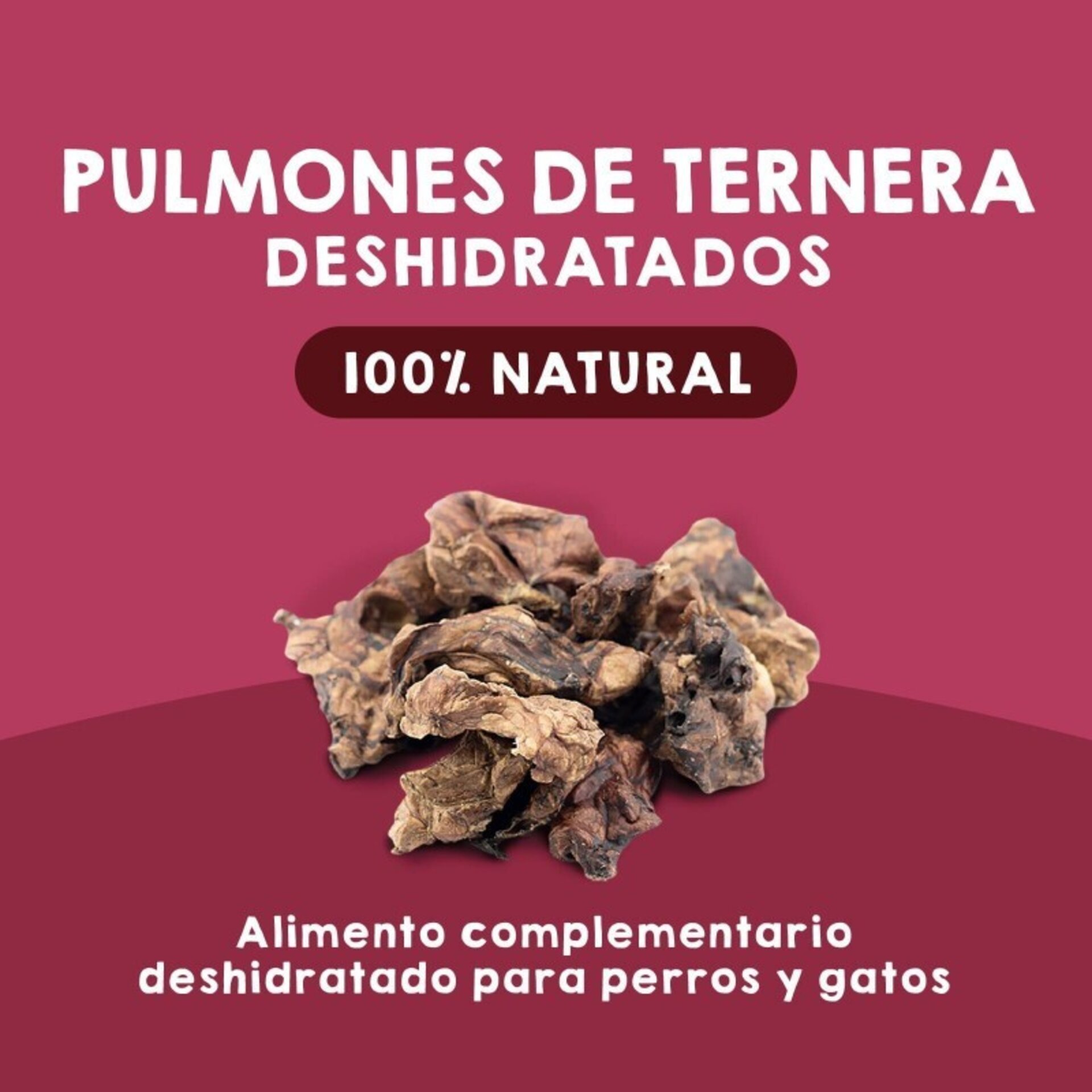 Snacks de Pulmones de Ternera para perros y gatos – 80g - 3