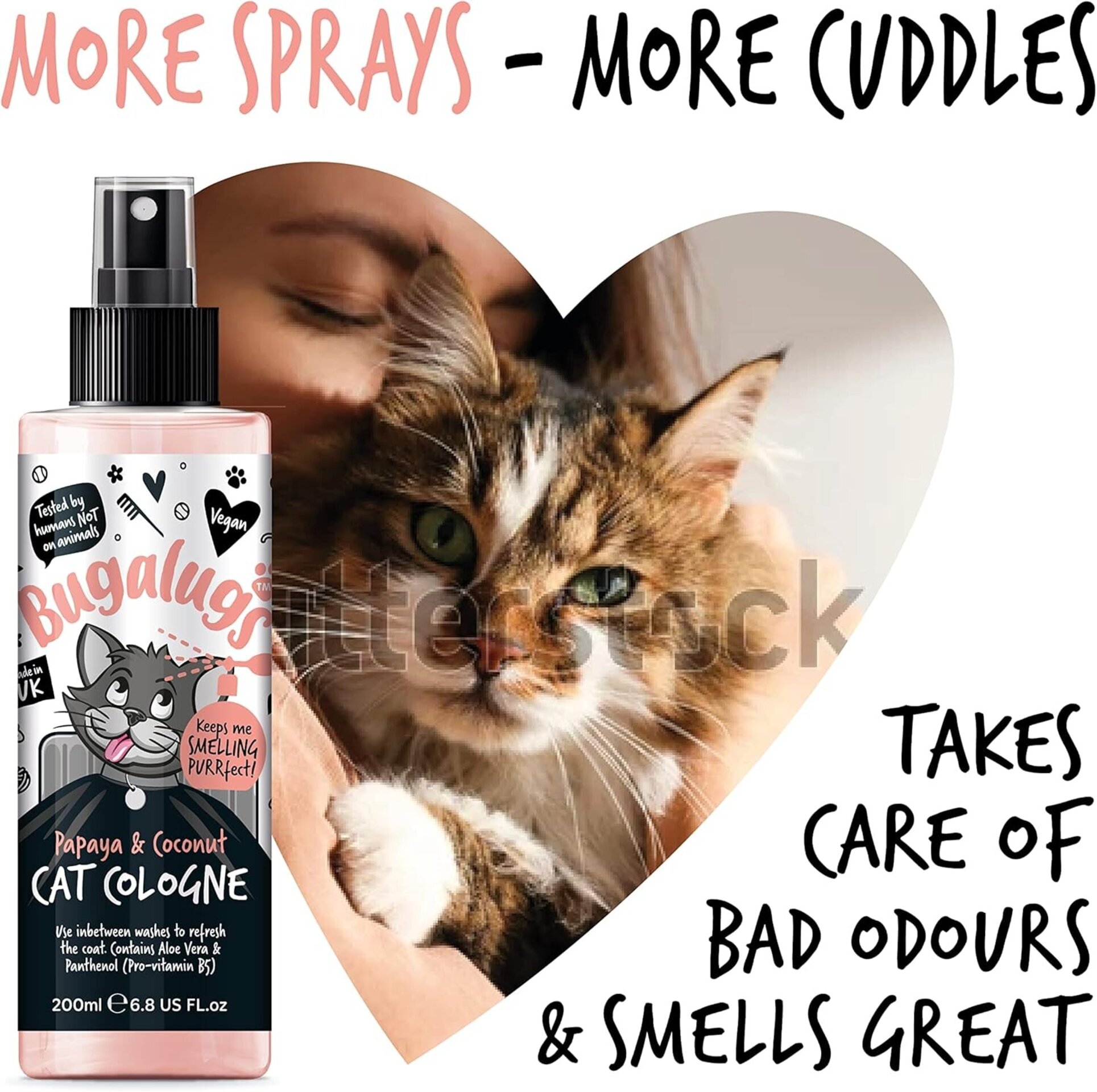 Bugalugs perfume para gatos Papaya Coco Vegan Pro-Vitamin B5 - 3