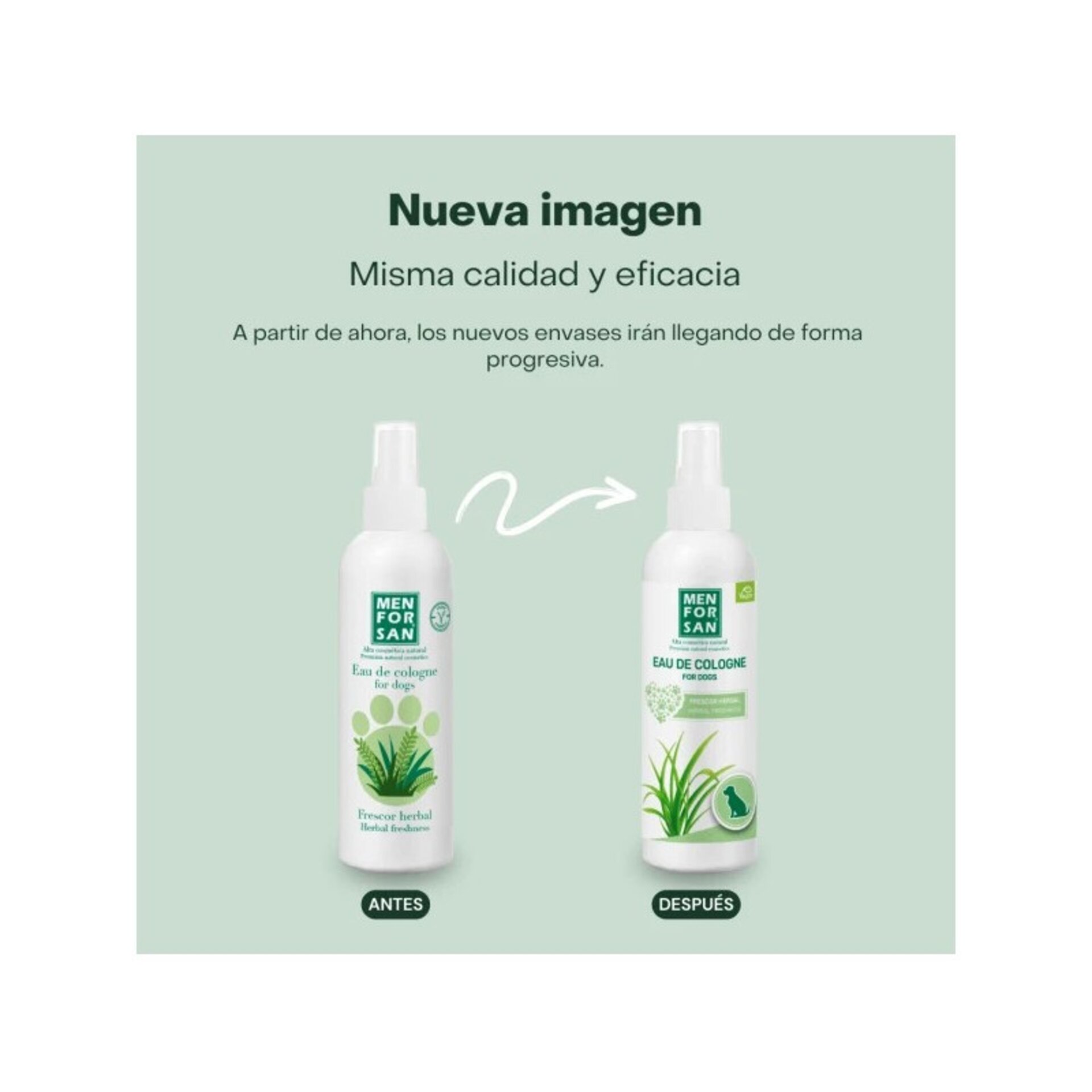 Agua de colonia para perros frescor herbal 125ml - 2