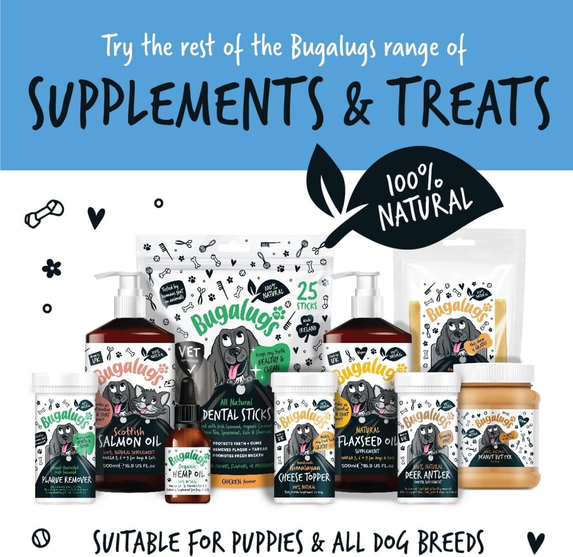 Bugalugs suplemento aceite de coco 100 % natural para perros, 340 g - 8