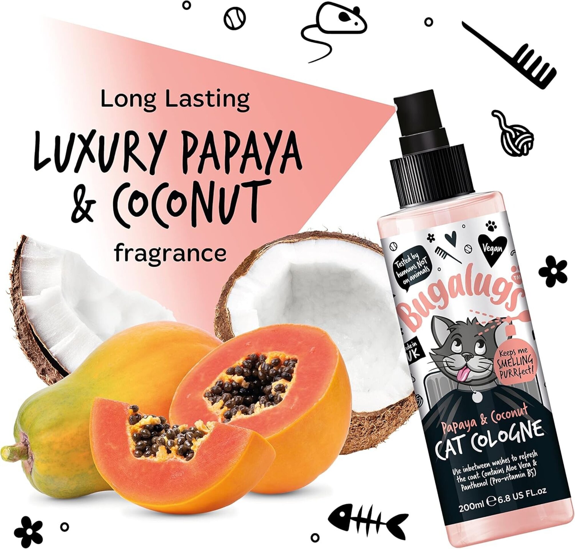 Bugalugs perfume para gatos Papaya Coco Vegan Pro-Vitamin B5 - 6