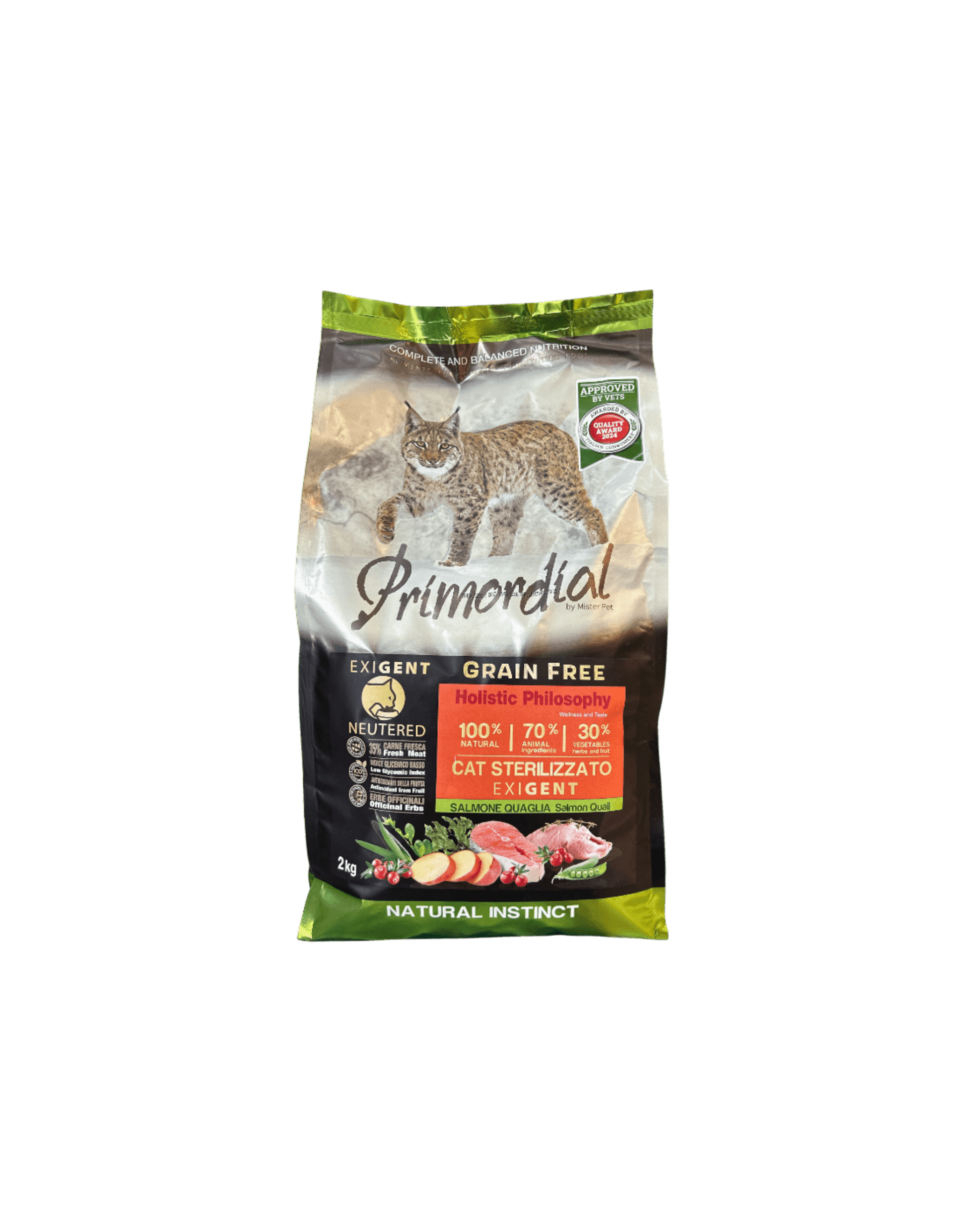 PRIMORDIAL Esterilizado EXIGENT salmón y codorniz 2KG - 1